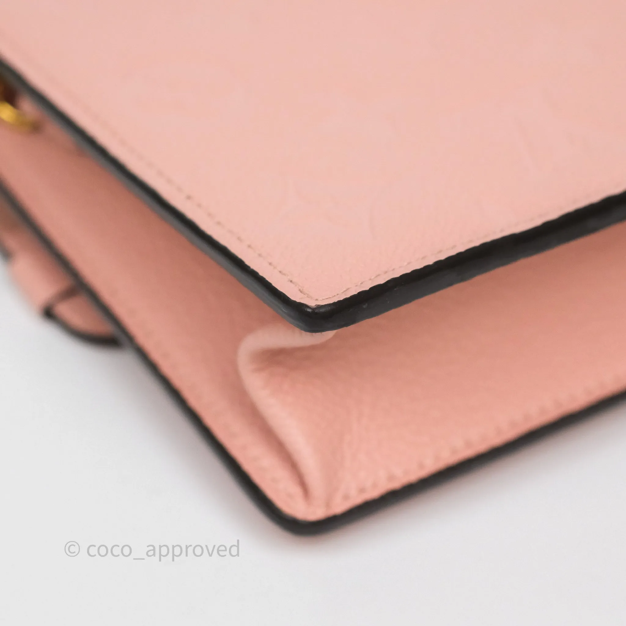 Louis Vuitton Vavin Chain Wallet Rose Poudre Empreinte Monogram