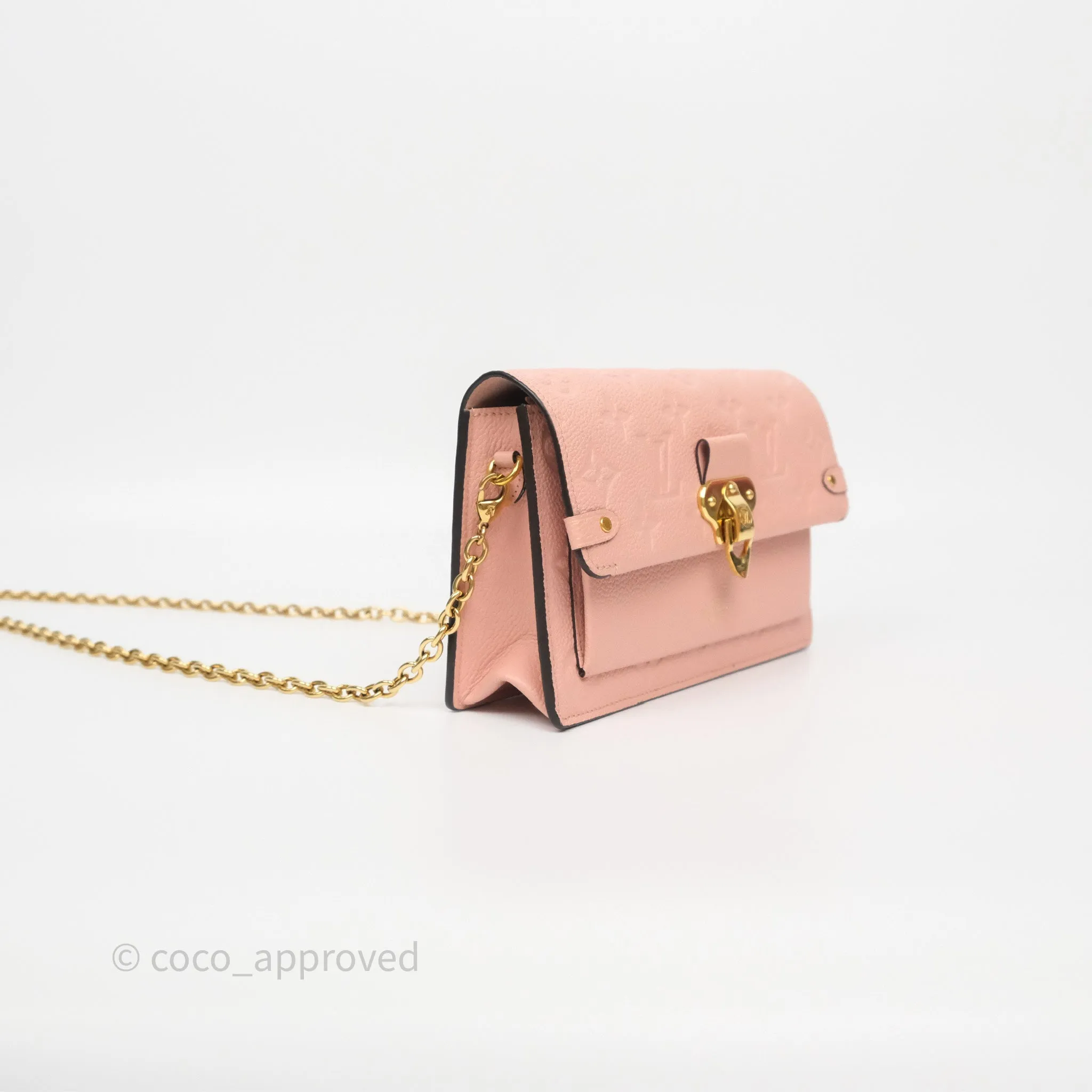 Louis Vuitton Vavin Chain Wallet Rose Poudre Empreinte Monogram