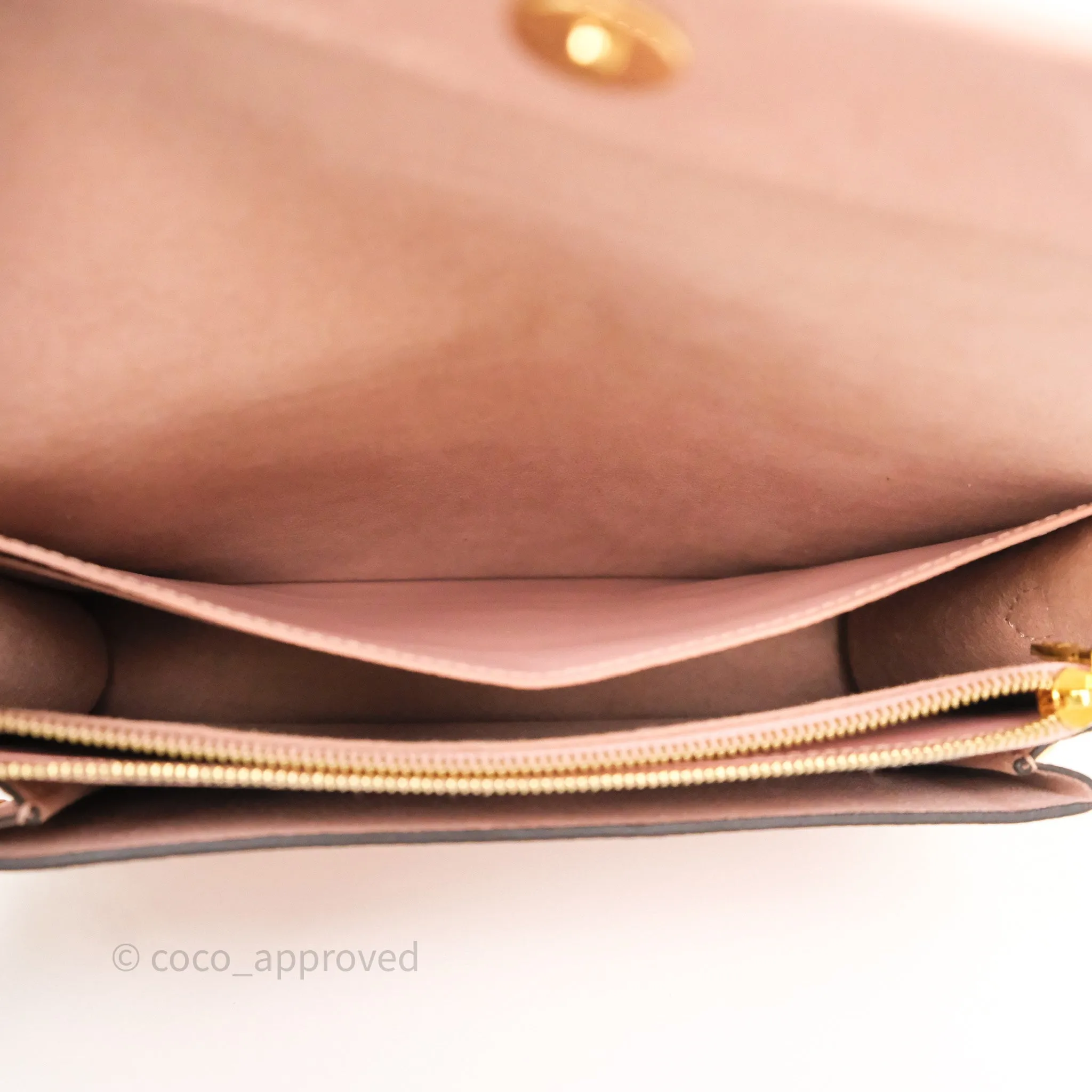Louis Vuitton Vavin Chain Wallet Rose Poudre Empreinte Monogram