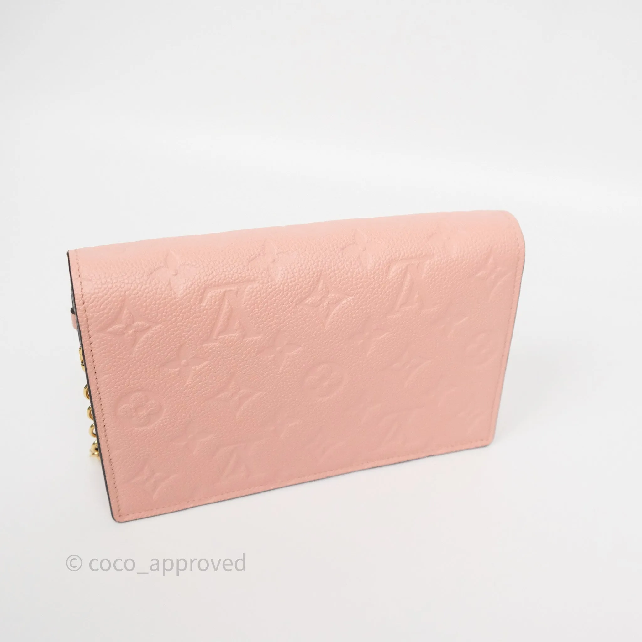 Louis Vuitton Vavin Chain Wallet Rose Poudre Empreinte Monogram