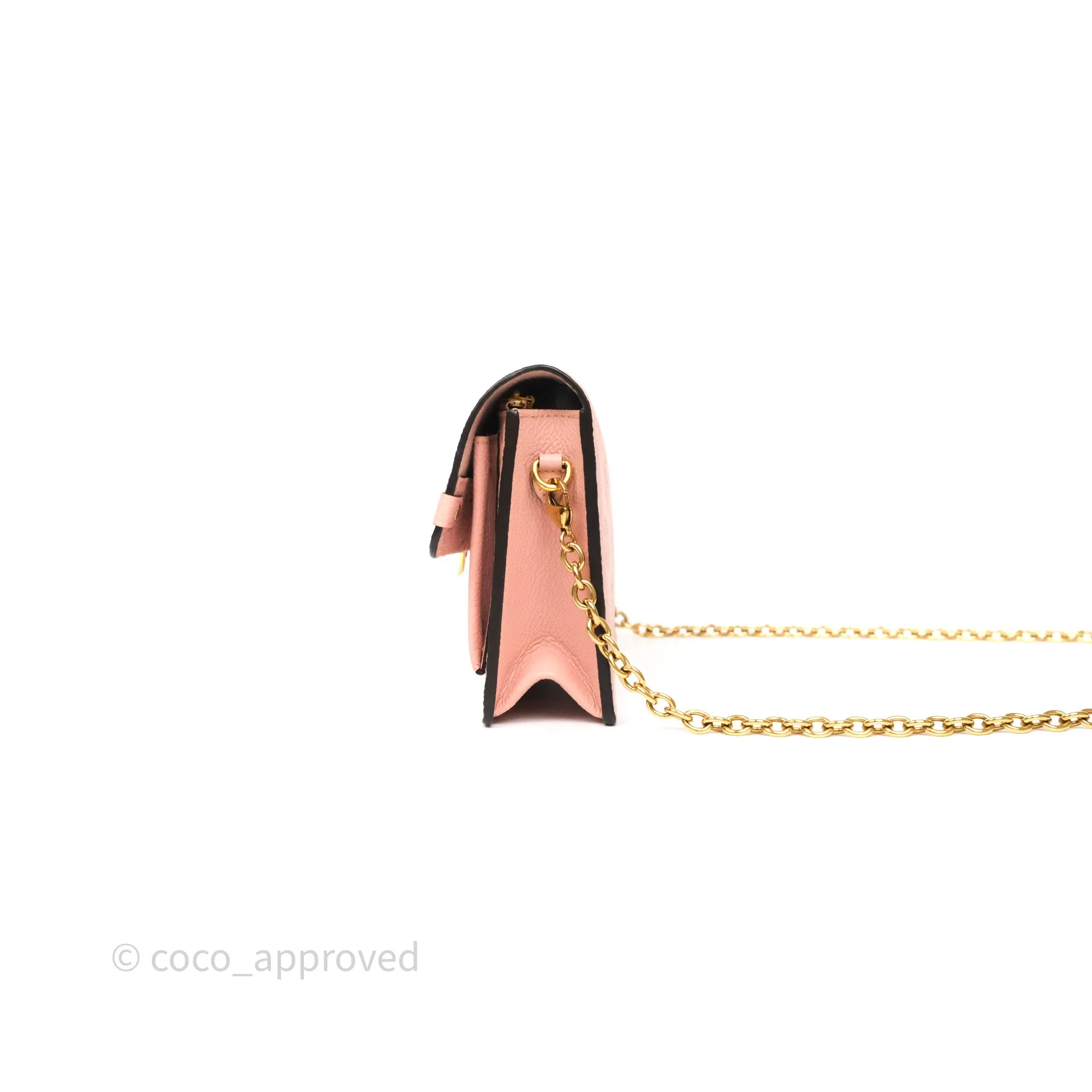 Louis Vuitton Vavin Chain Wallet Rose Poudre Empreinte Monogram