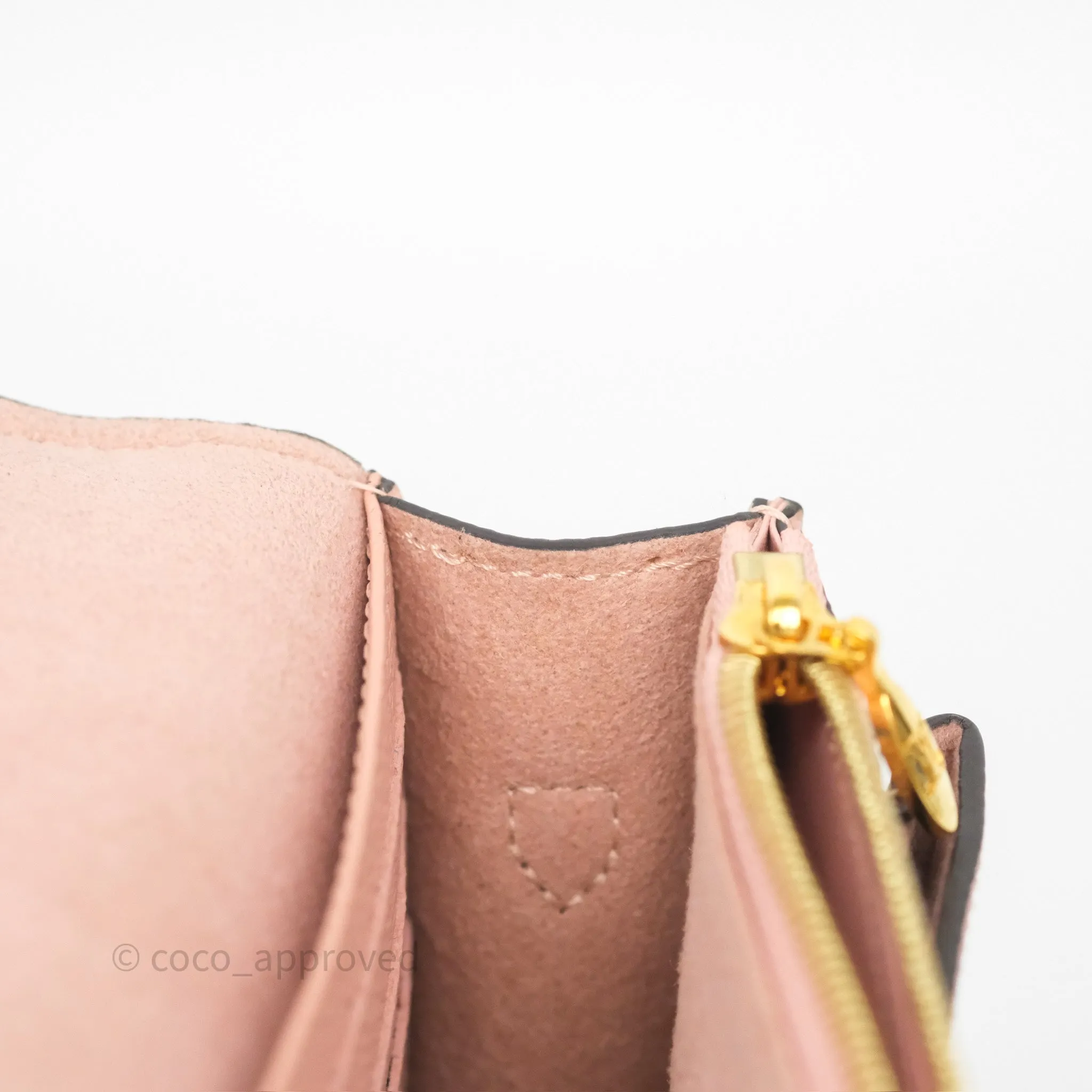 Louis Vuitton Vavin Chain Wallet Rose Poudre Empreinte Monogram