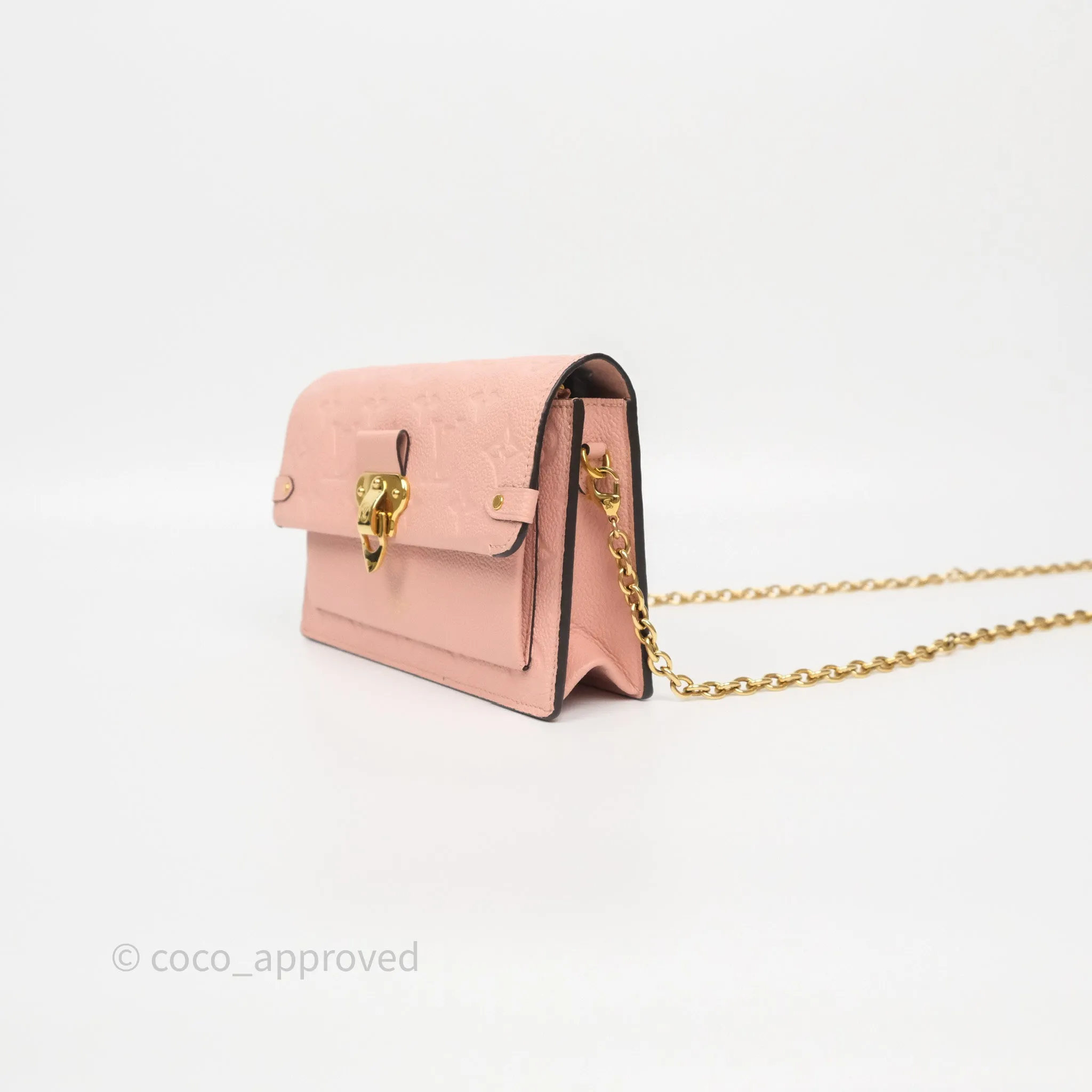Louis Vuitton Vavin Chain Wallet Rose Poudre Empreinte Monogram