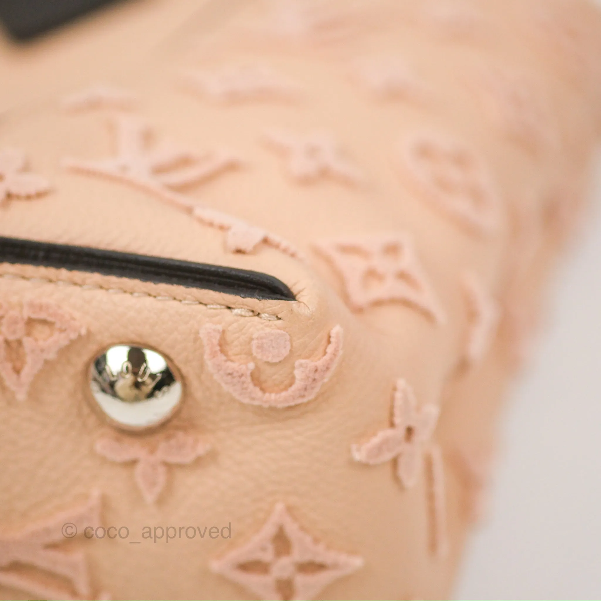 Louis Vuitton Veau Cachemire Tote W BB Petale Grained Calfskin
