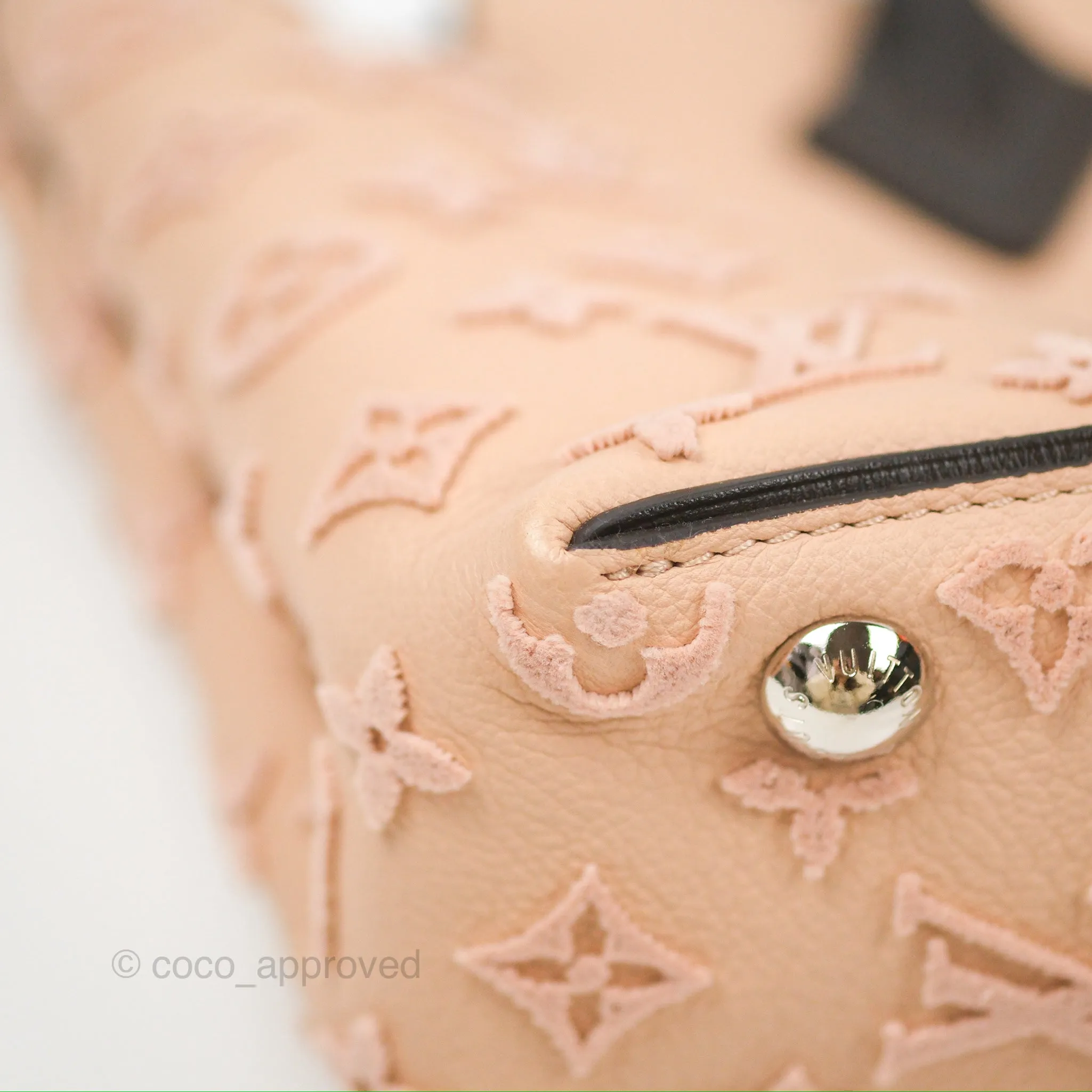 Louis Vuitton Veau Cachemire Tote W BB Petale Grained Calfskin