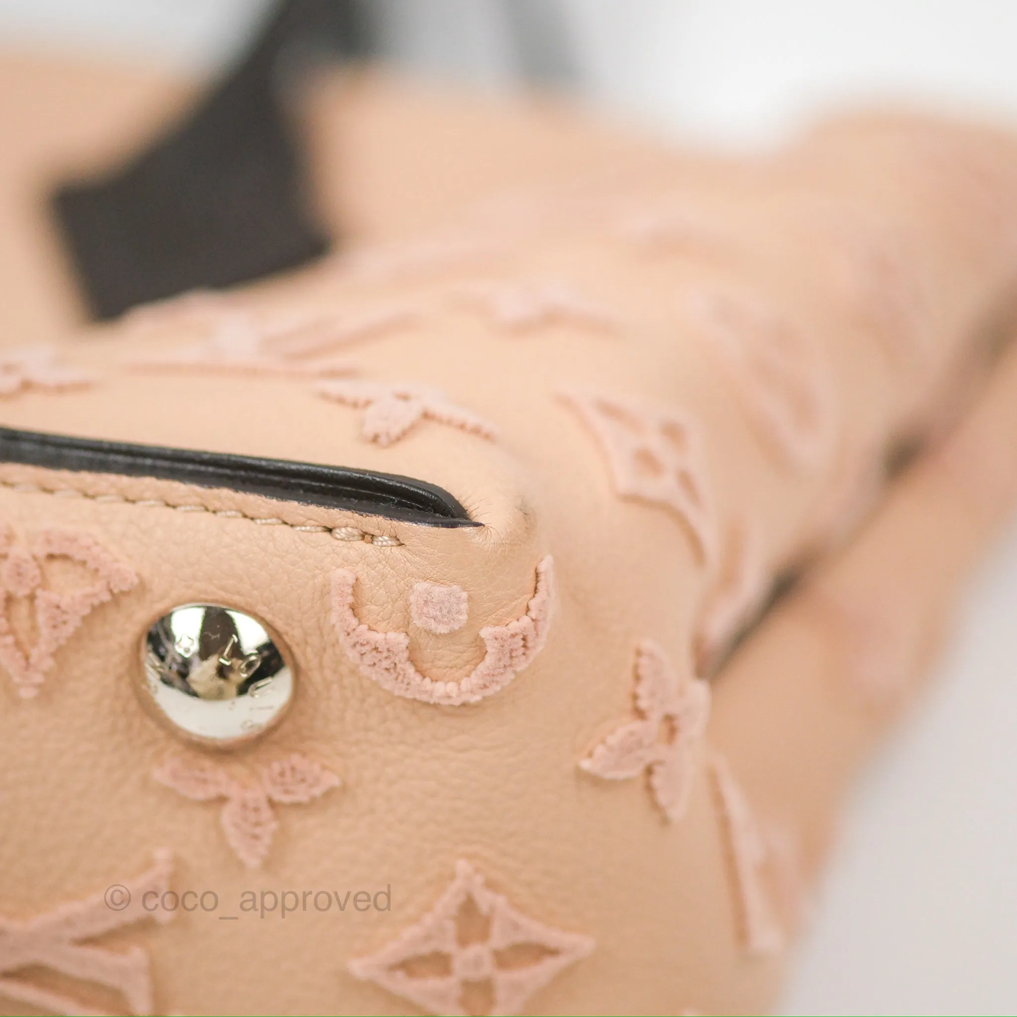 Louis Vuitton Veau Cachemire Tote W BB Petale Grained Calfskin