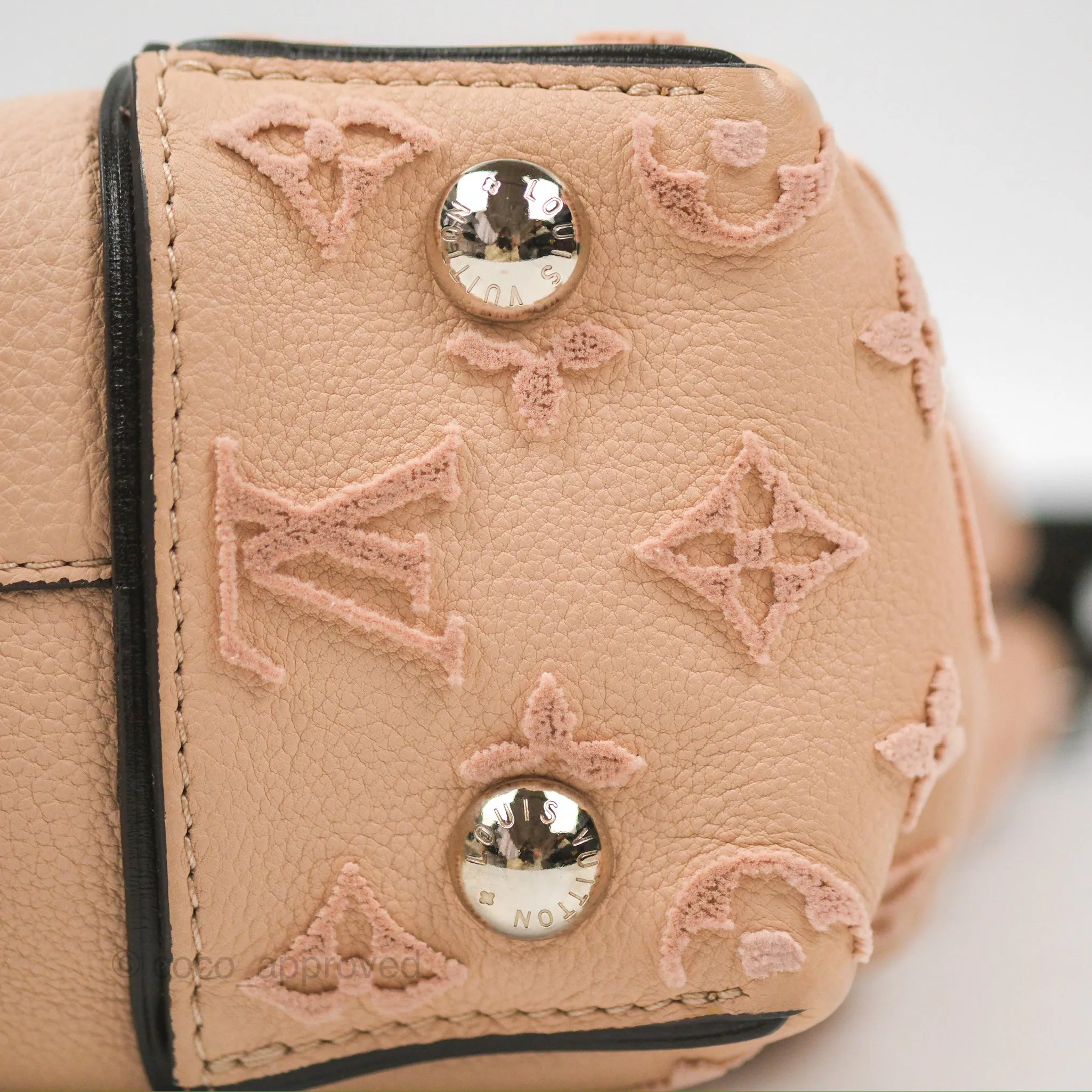 Louis Vuitton Veau Cachemire Tote W BB Petale Grained Calfskin