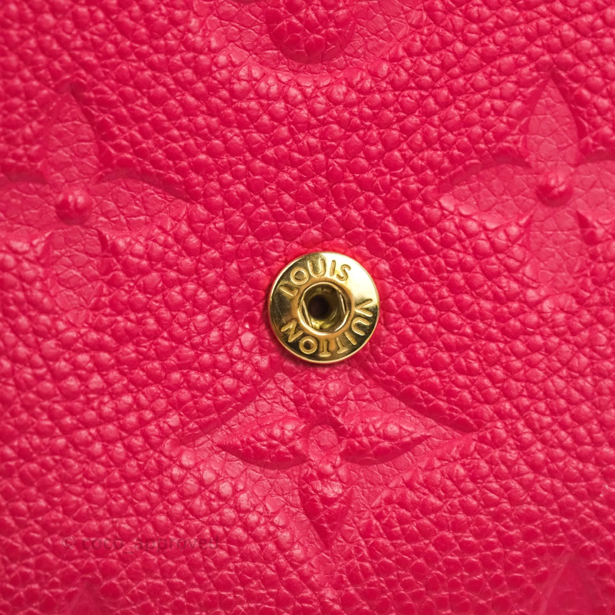 Louis Vuitton Victorine Empreinte Monogram Wallet Dark Pink