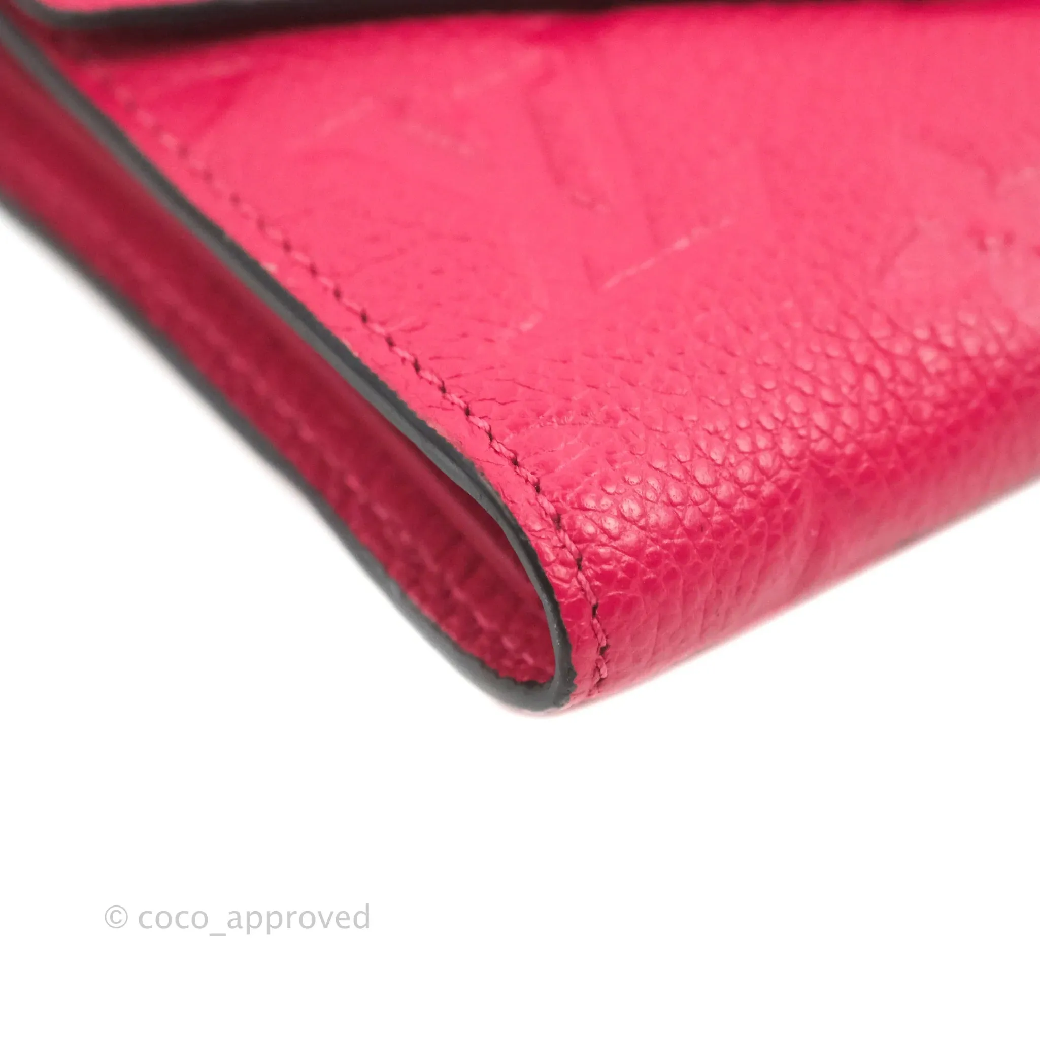 Louis Vuitton Victorine Empreinte Monogram Wallet Dark Pink