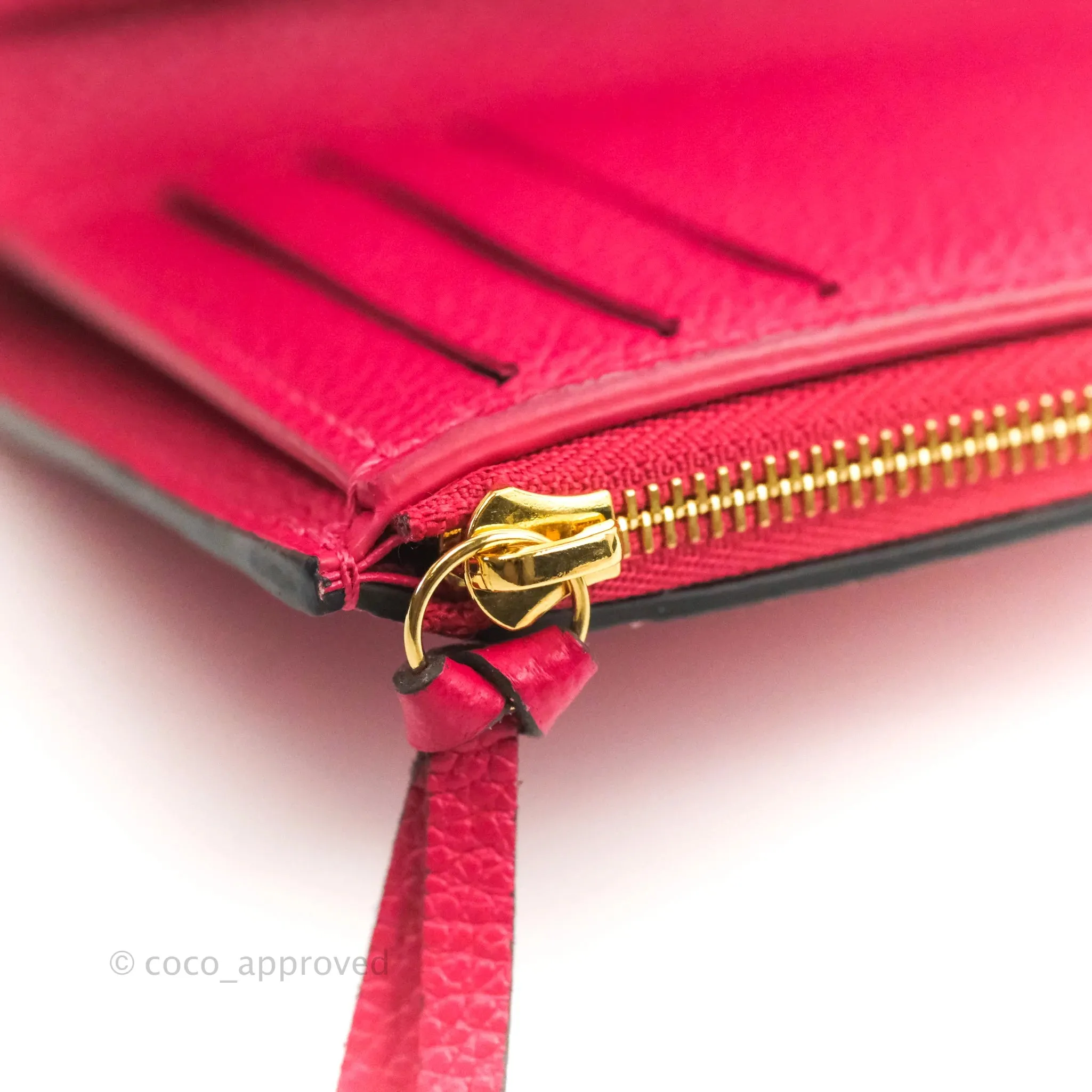 Louis Vuitton Victorine Empreinte Monogram Wallet Dark Pink