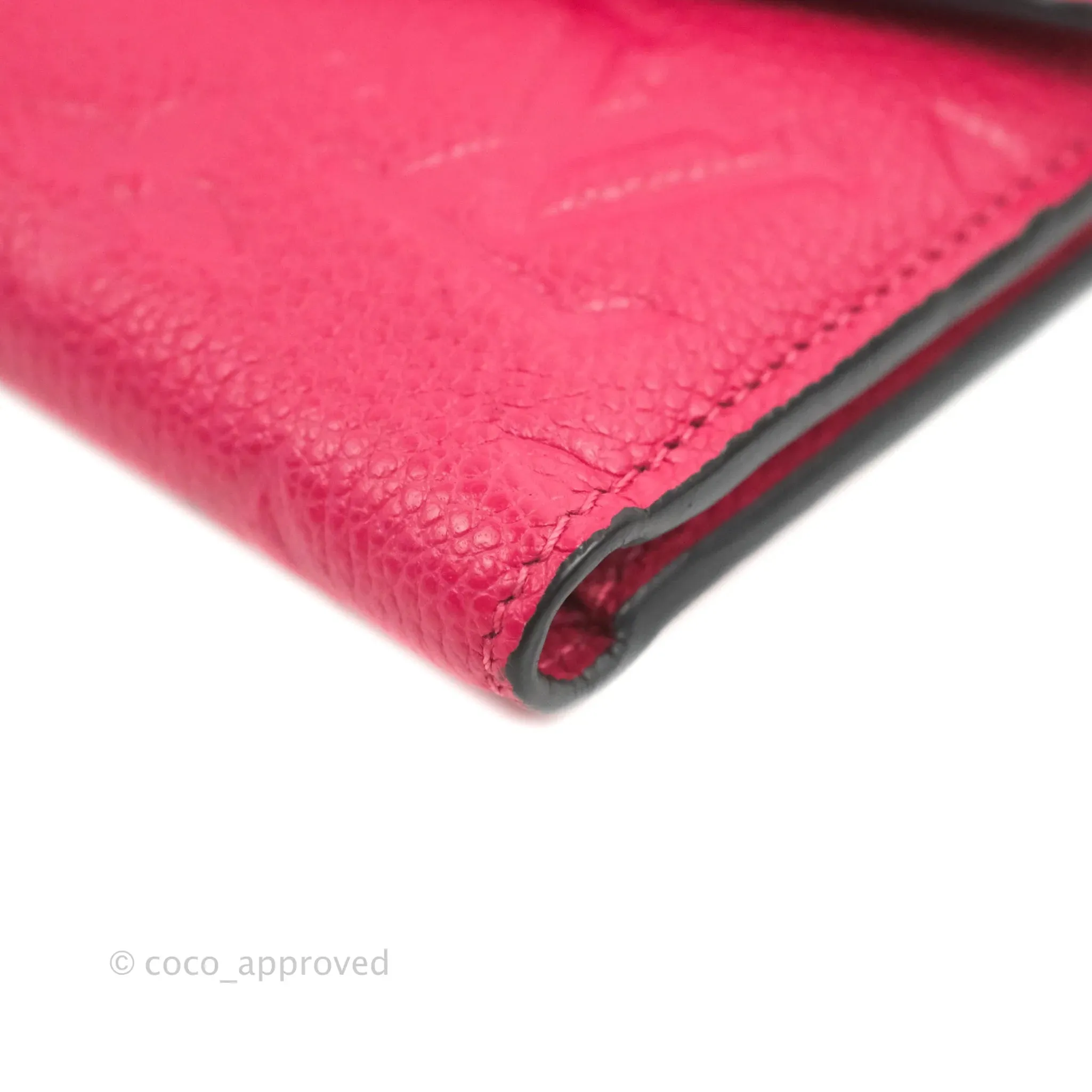 Louis Vuitton Victorine Empreinte Monogram Wallet Dark Pink