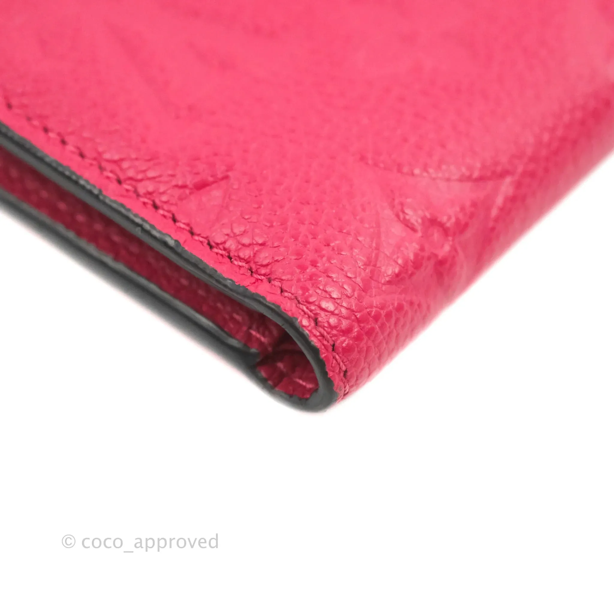 Louis Vuitton Victorine Empreinte Monogram Wallet Dark Pink