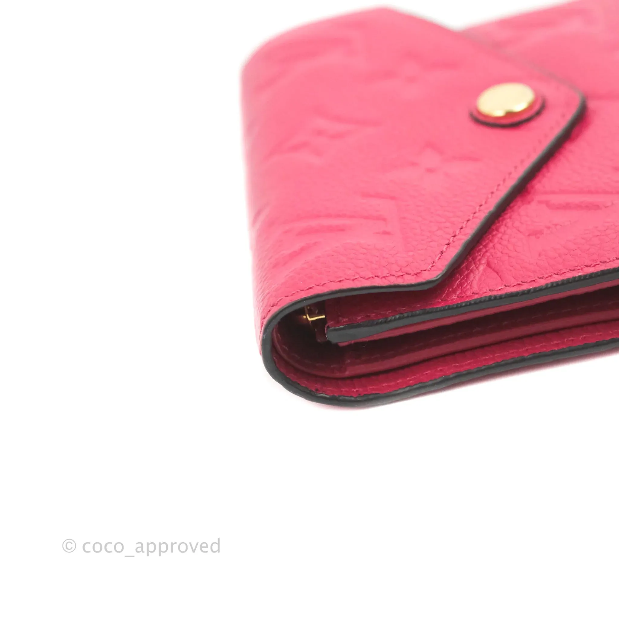 Louis Vuitton Victorine Empreinte Monogram Wallet Dark Pink