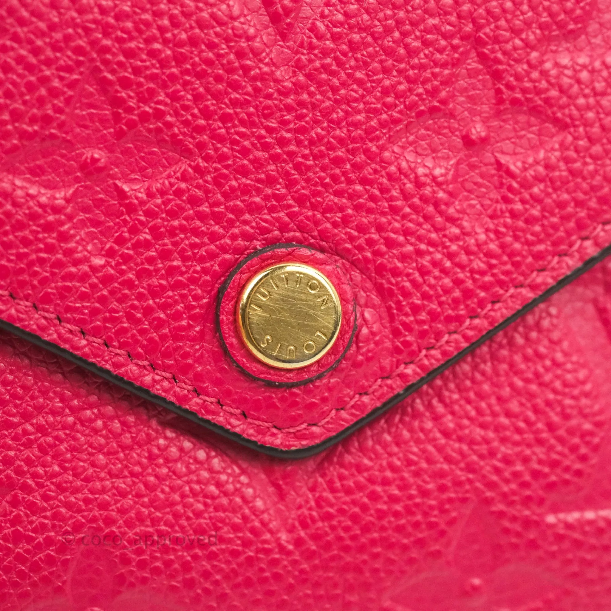 Louis Vuitton Victorine Empreinte Monogram Wallet Dark Pink
