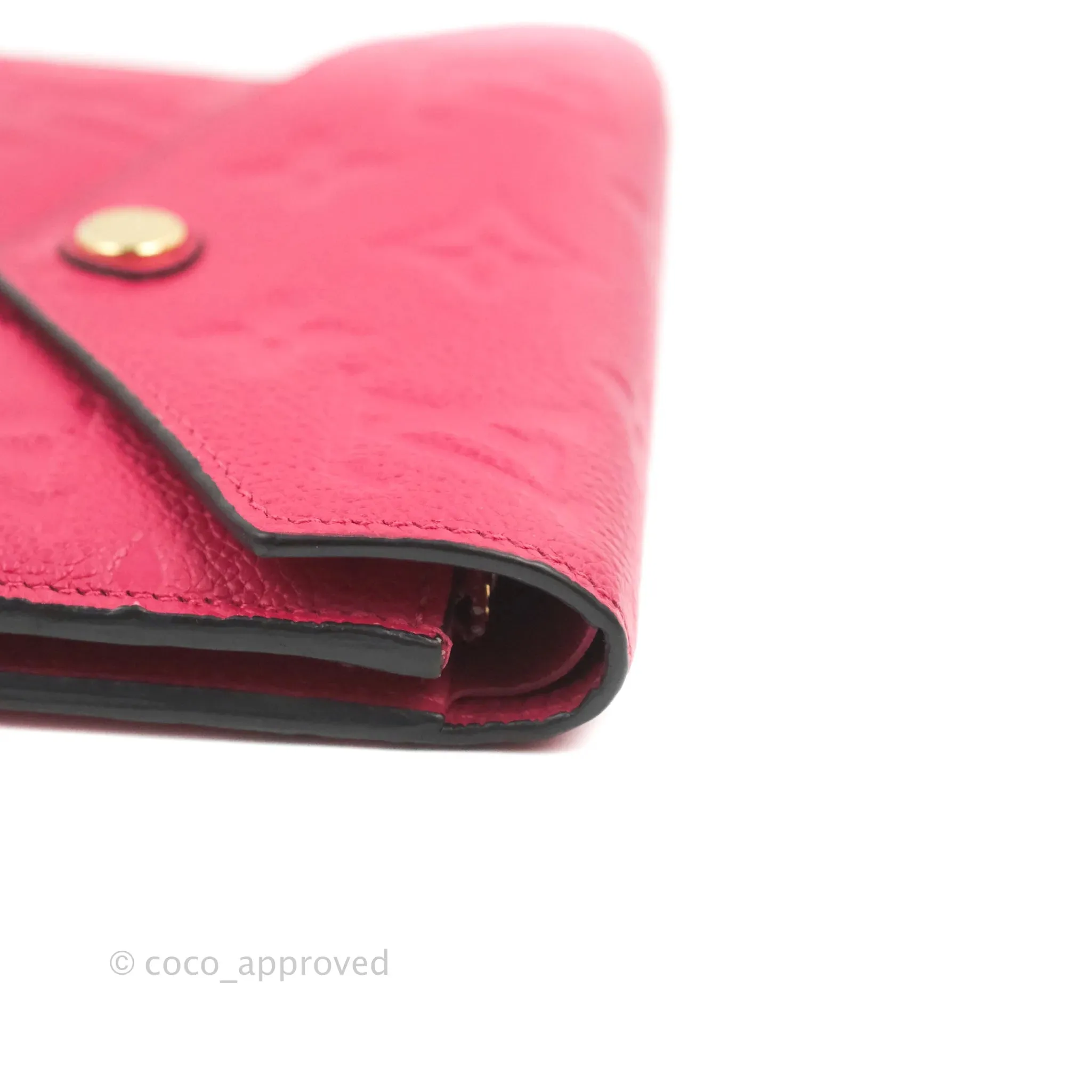 Louis Vuitton Victorine Empreinte Monogram Wallet Dark Pink