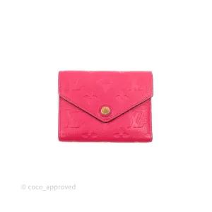 Louis Vuitton Victorine Empreinte Monogram Wallet Dark Pink