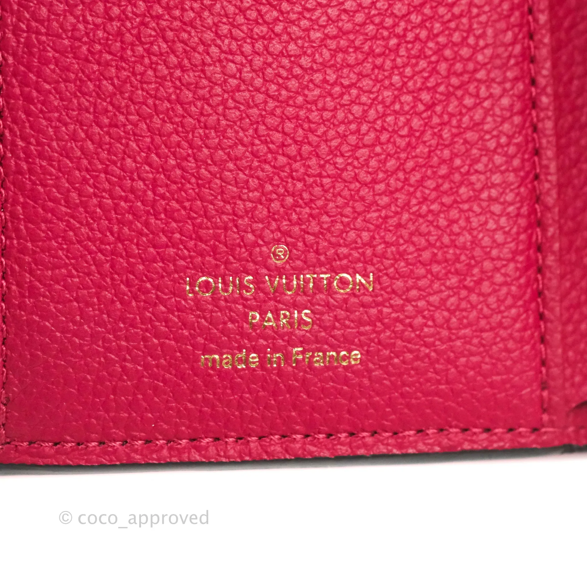 Louis Vuitton Victorine Empreinte Monogram Wallet Dark Pink