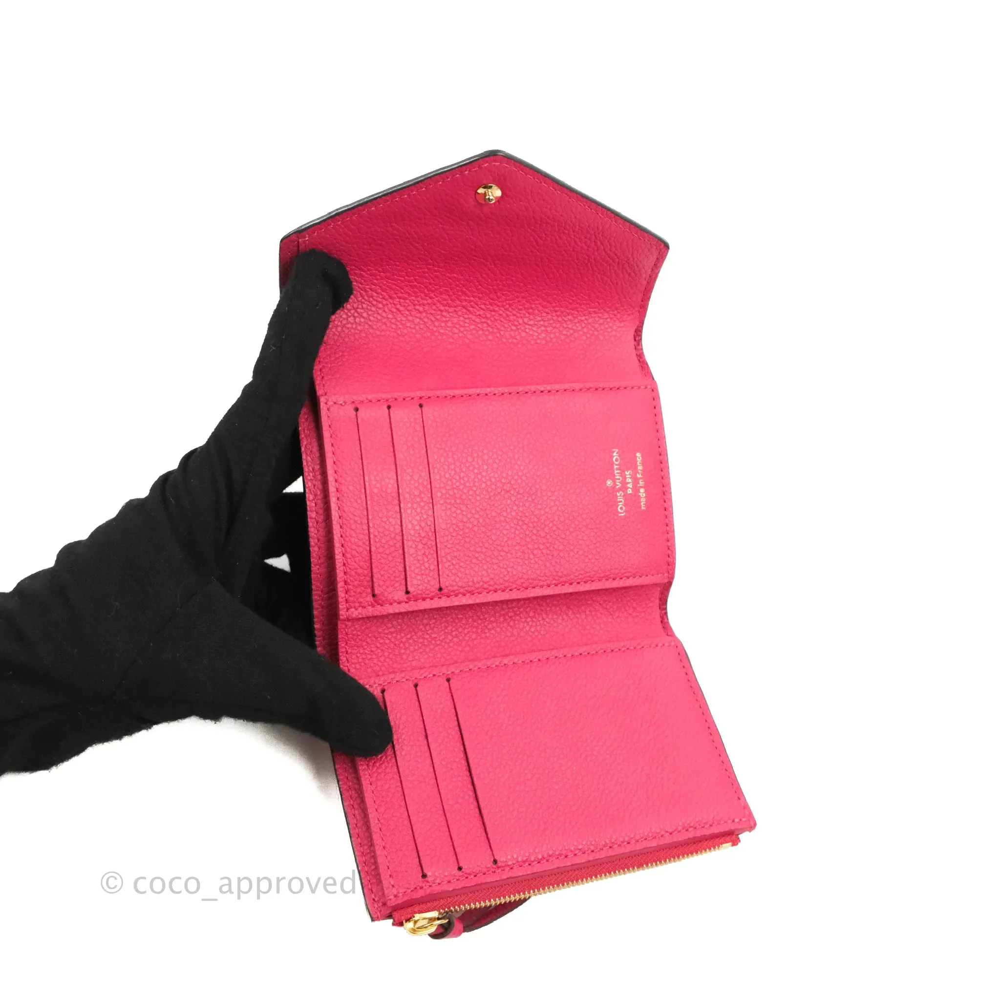 Louis Vuitton Victorine Empreinte Monogram Wallet Dark Pink