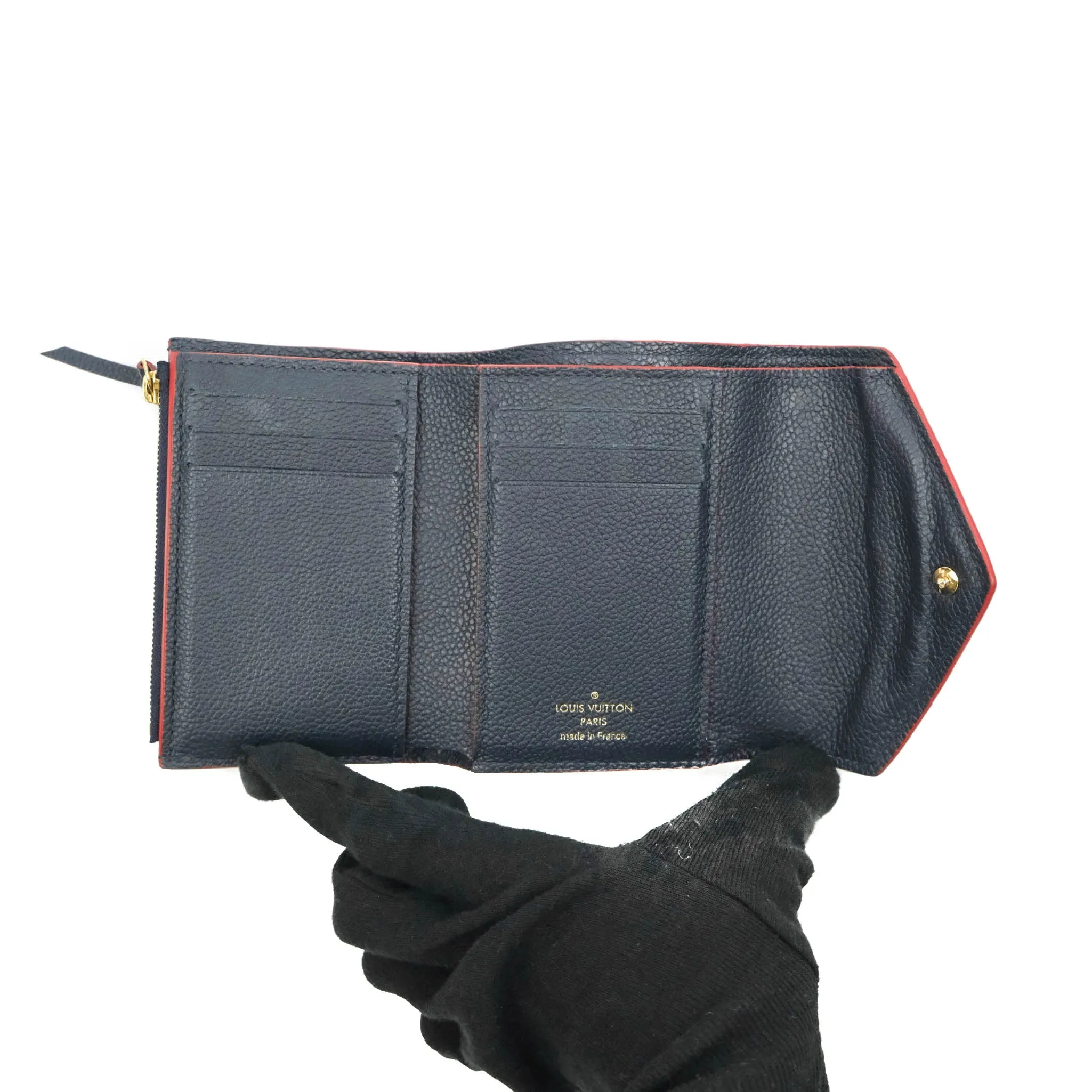 Louis Vuitton Victorine Wallet Marine Rouge Monogram Empreinte