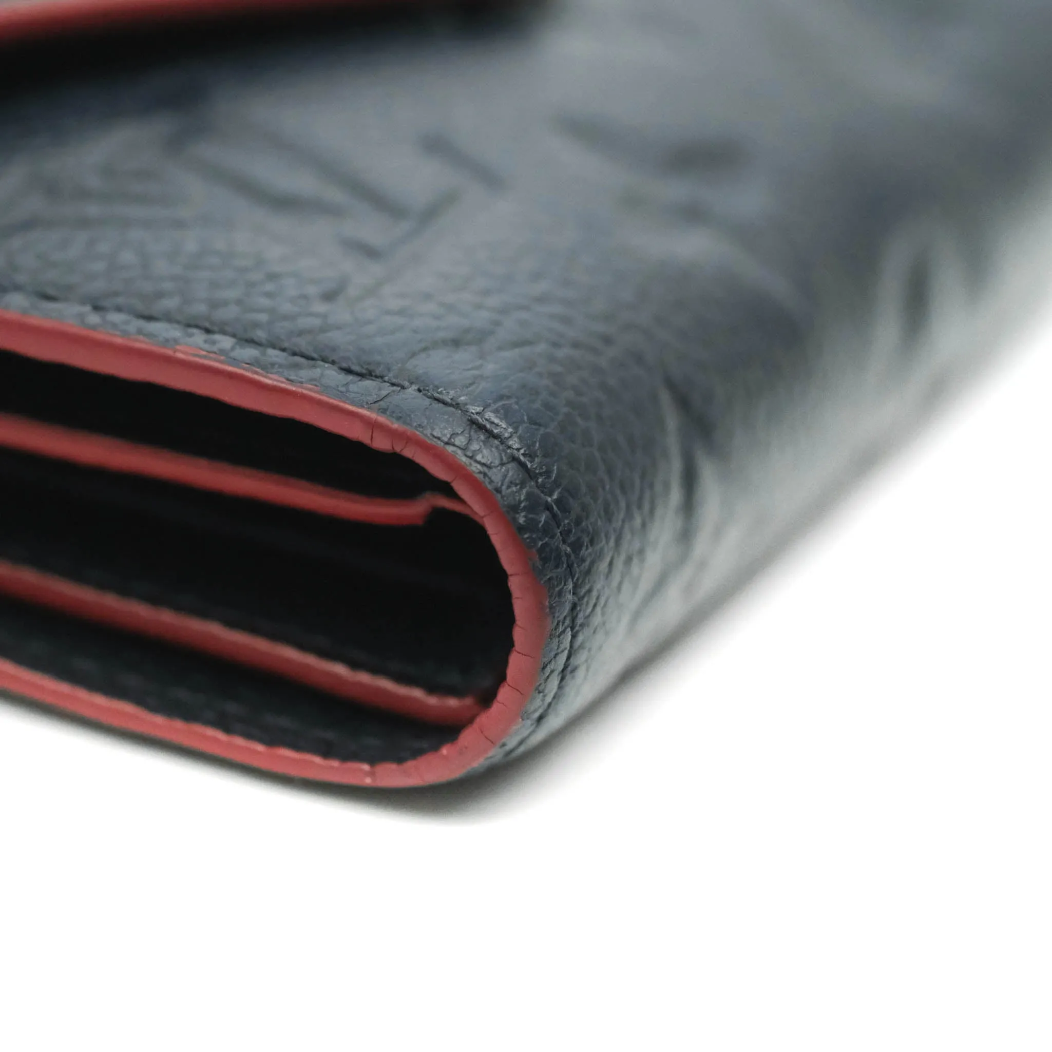 Louis Vuitton Victorine Wallet Marine Rouge Monogram Empreinte