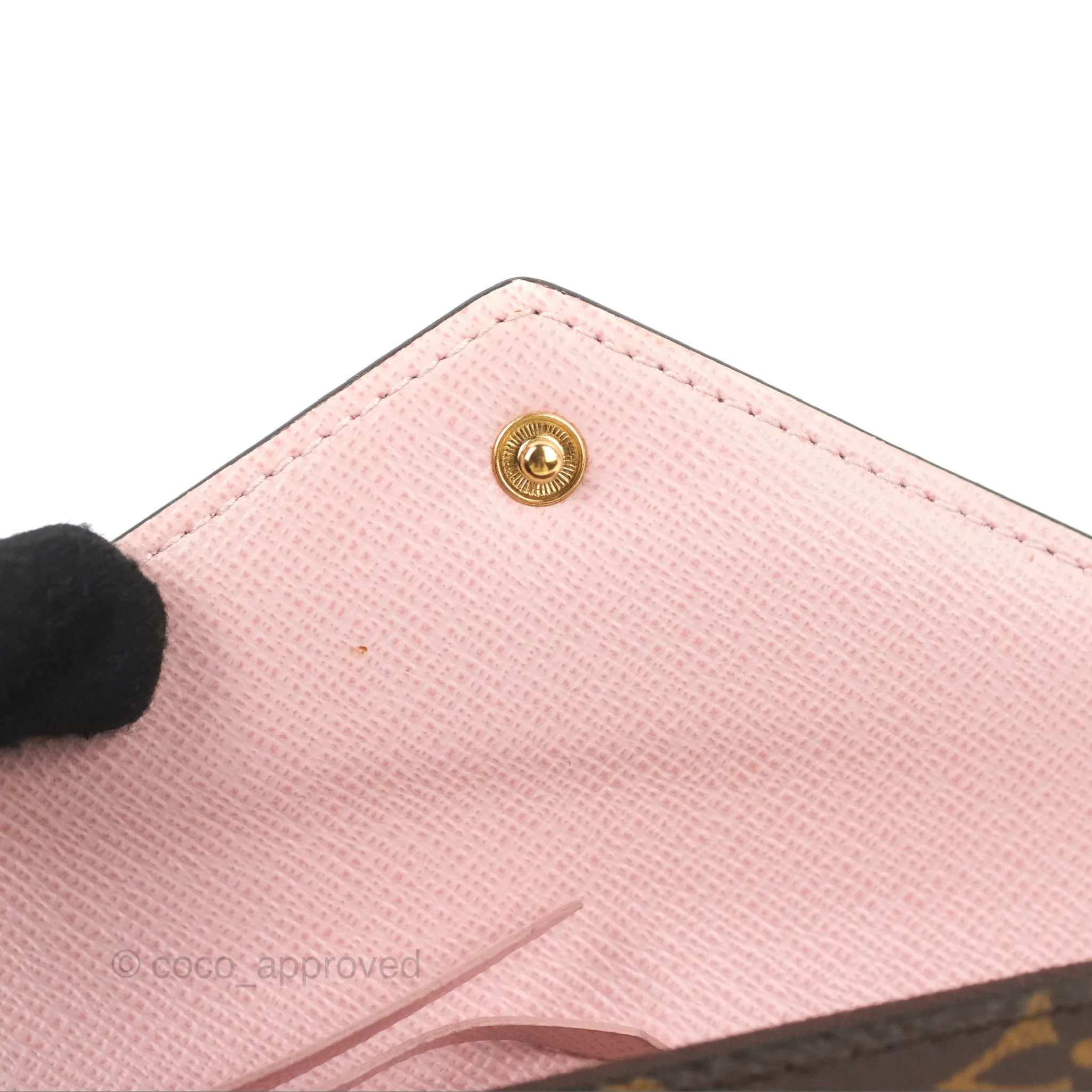 Louis Vuitton Victorine Wallet Monogram Canvas Rose Ballerine