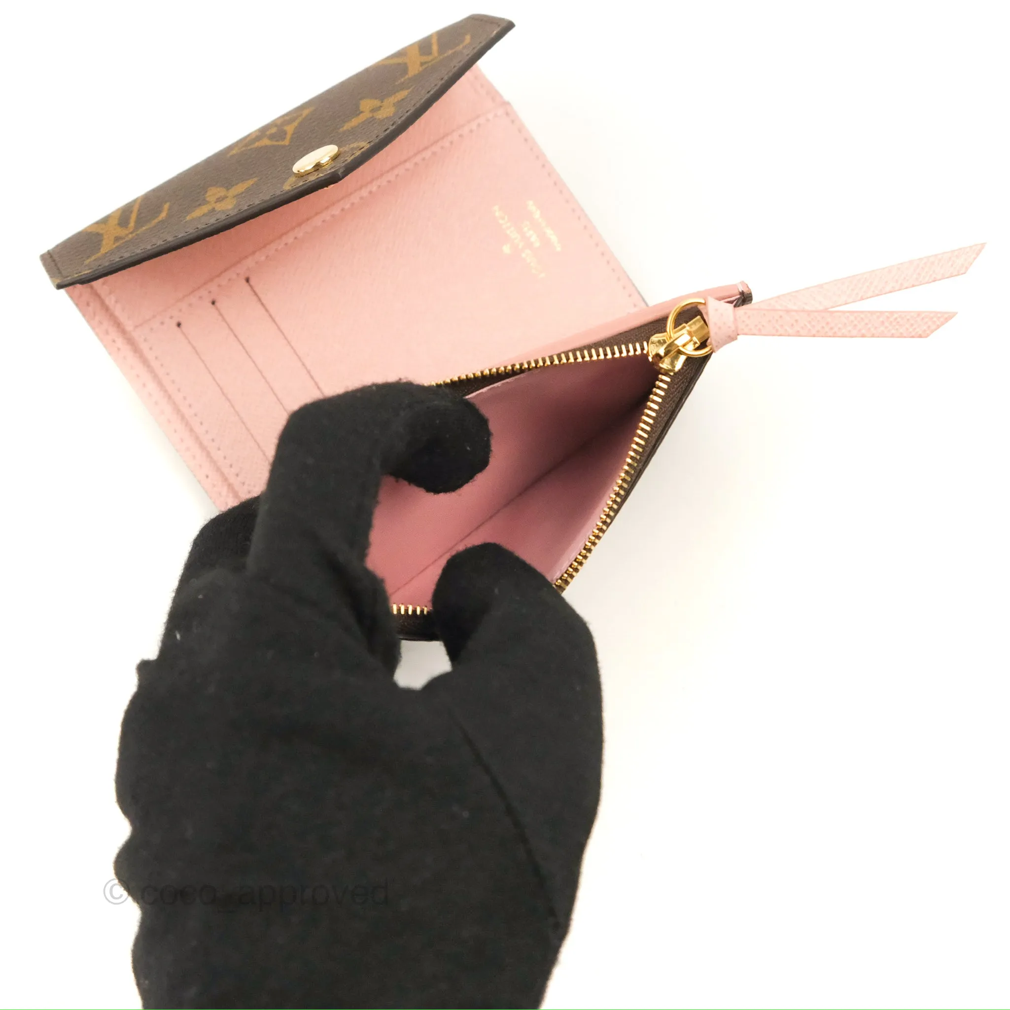 Louis Vuitton Victorine Wallet Monogram Canvas Rose Ballerine