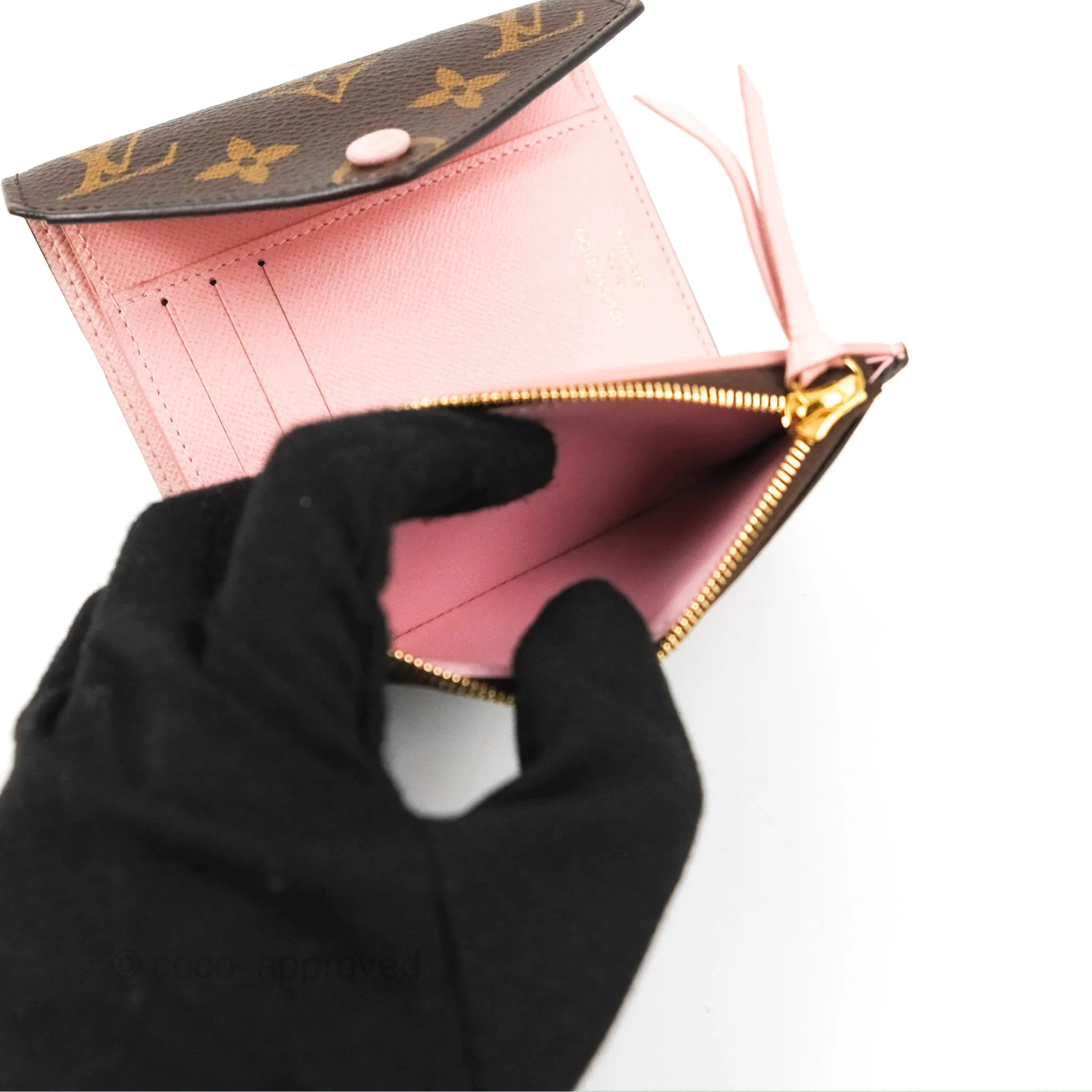 Louis Vuitton Victorine Wallet Monogram Canvas Rose Ballerine