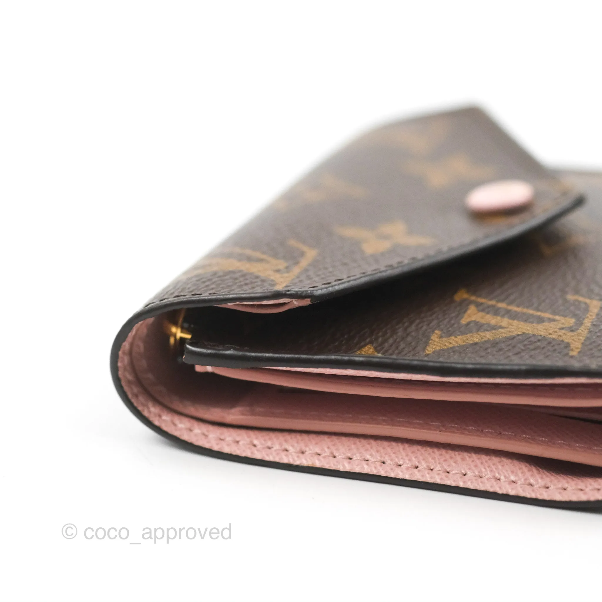 Louis Vuitton Victorine Wallet Monogram Canvas Rose Ballerine