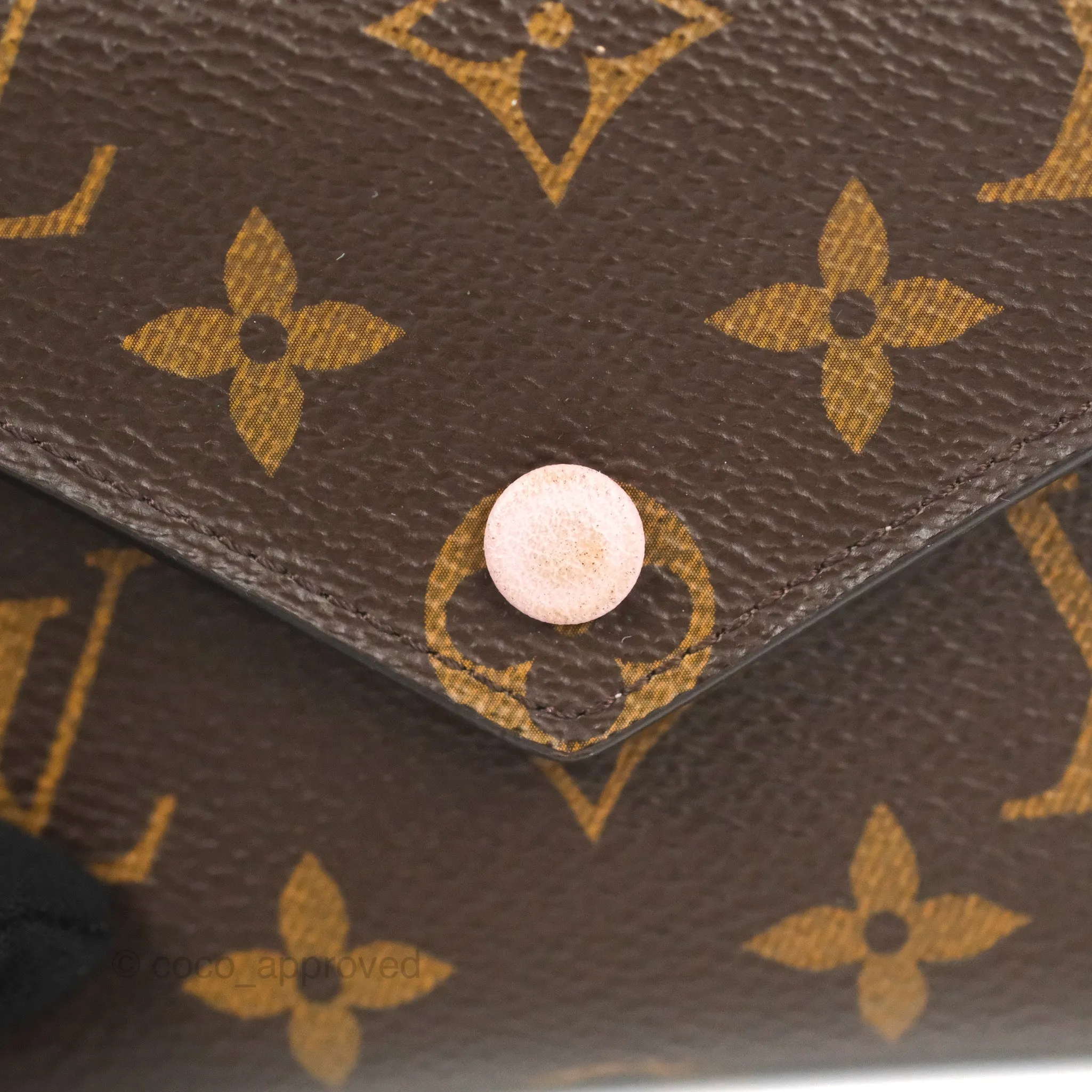 Louis Vuitton Victorine Wallet Monogram Canvas Rose Ballerine