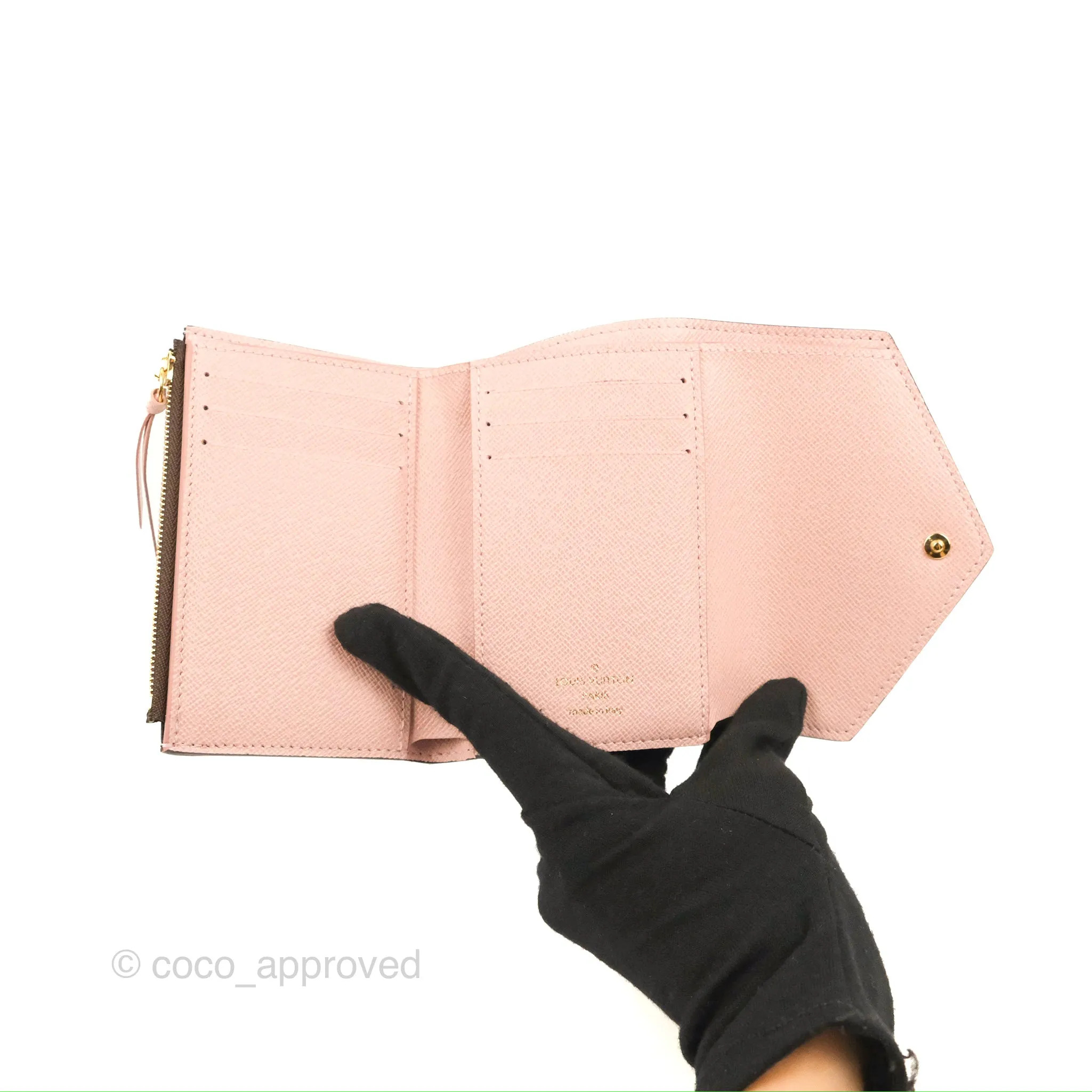 Louis Vuitton Victorine Wallet Monogram Canvas Rose Ballerine