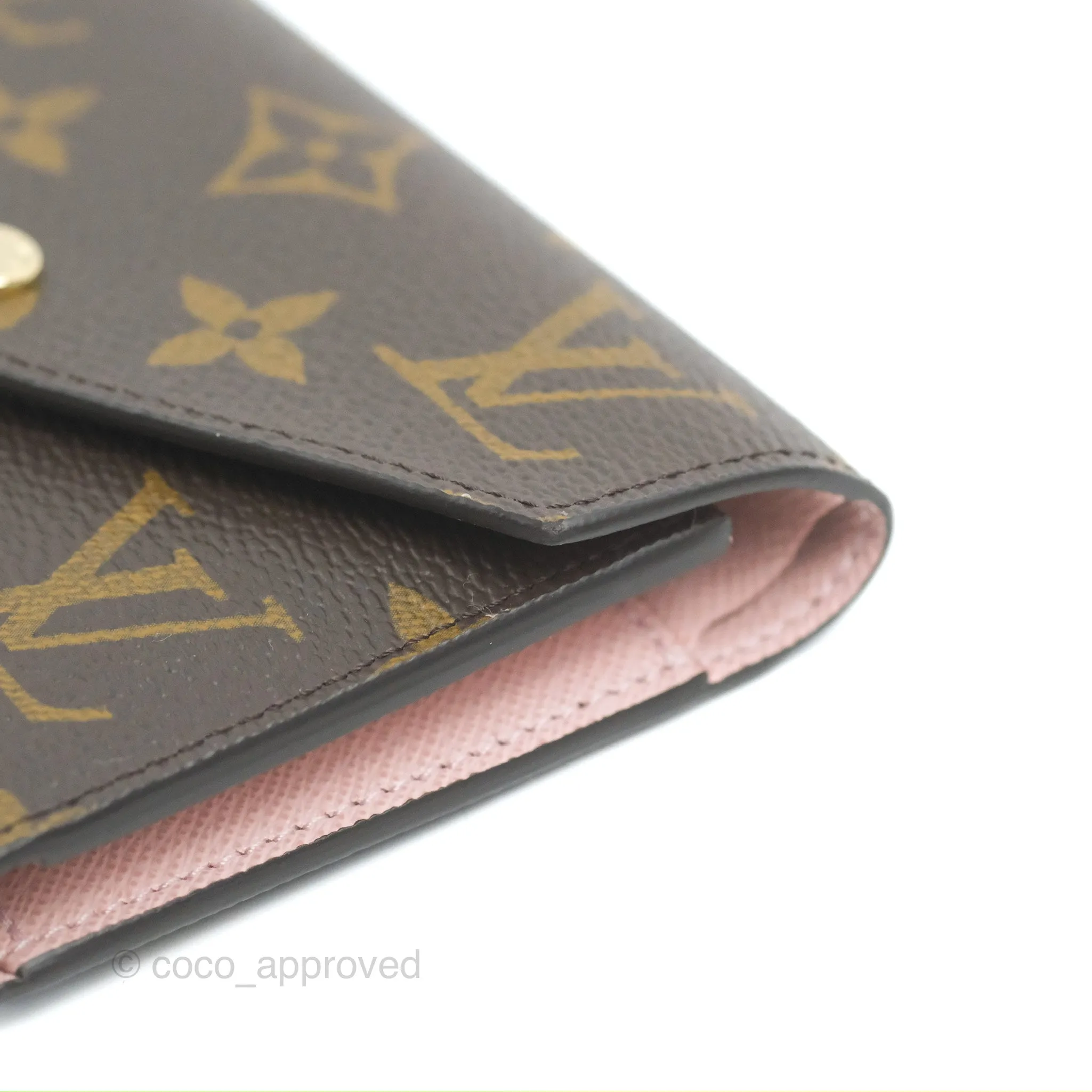 Louis Vuitton Victorine Wallet Monogram Canvas Rose Ballerine
