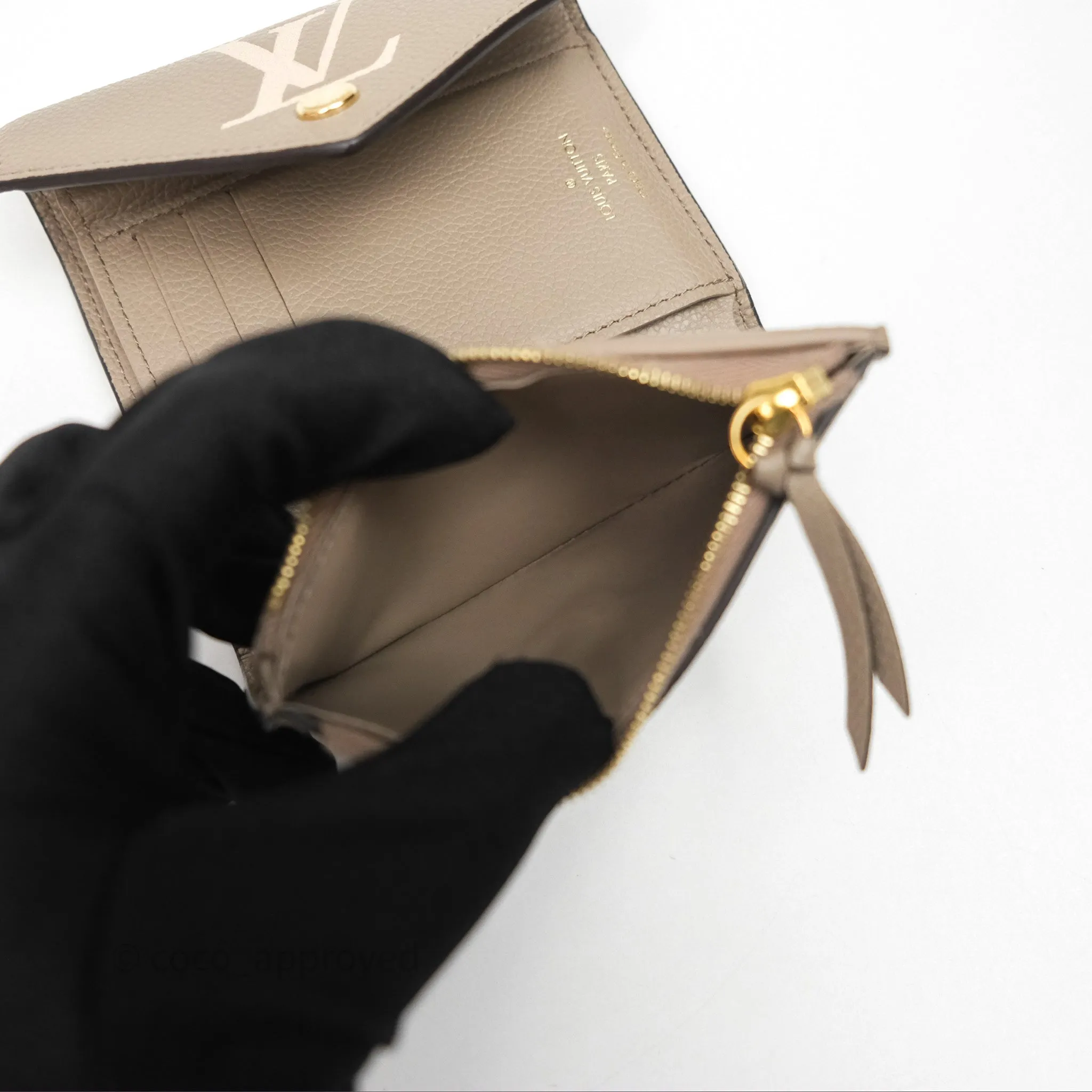 Louis Vuitton Victorine Wallet Monogram Empreinte Dove/Cream