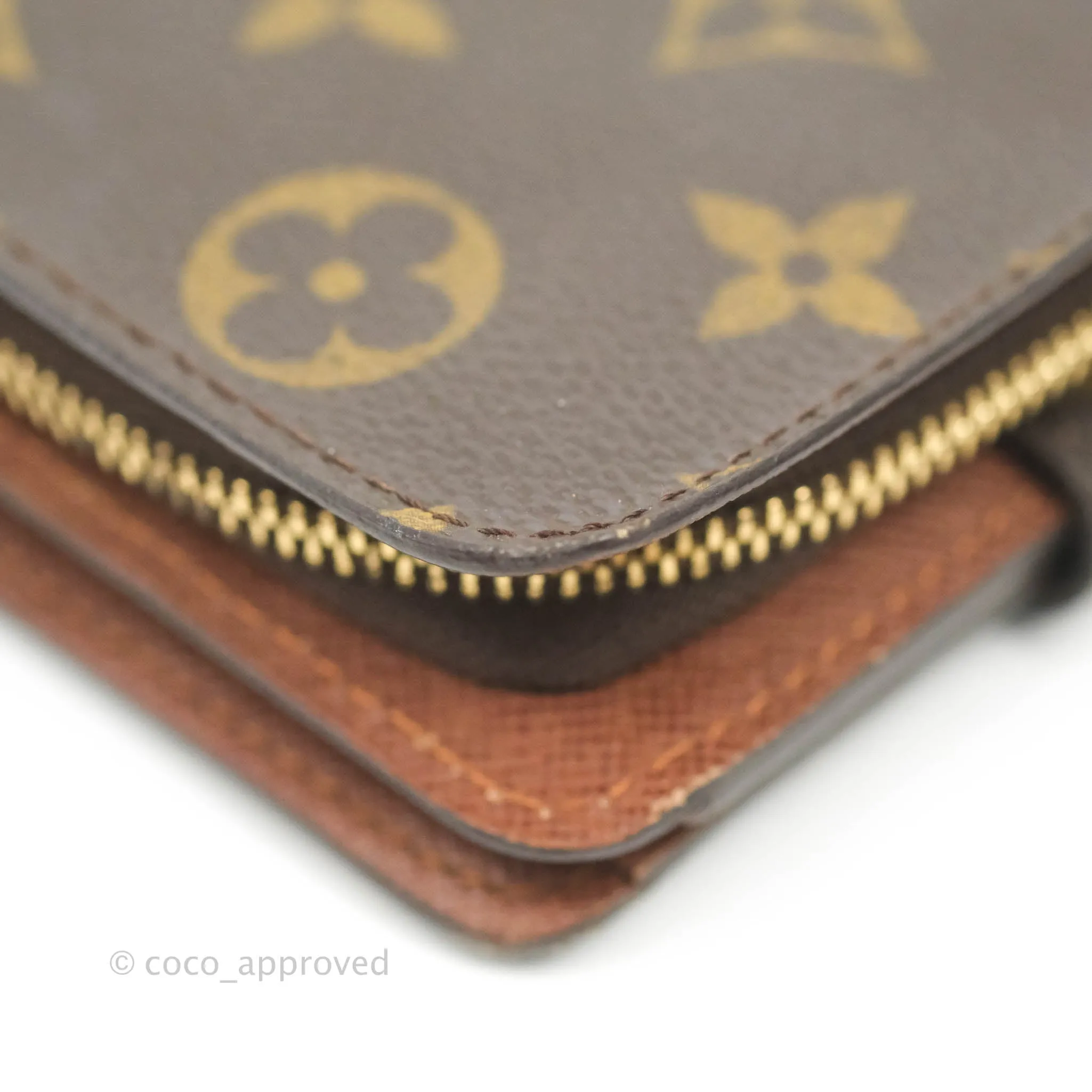 Louis Vuitton Vintage Monogram Canvas Wallet Brown