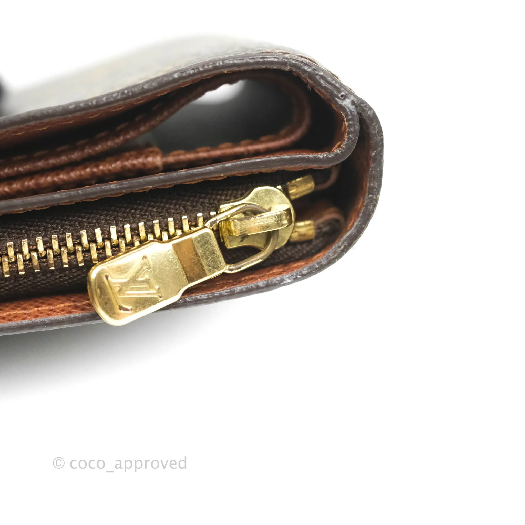 Louis Vuitton Vintage Monogram Canvas Wallet Brown