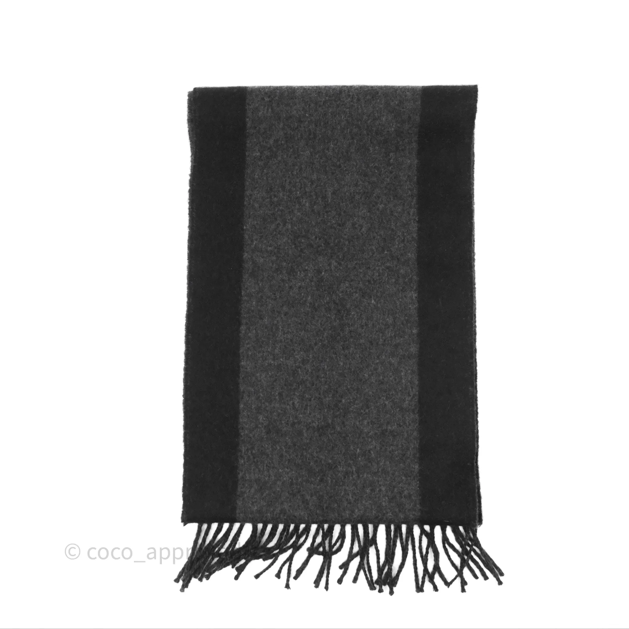 Louis Vuitton Wool Two-Tone Cardiff Scarf Black/Grey