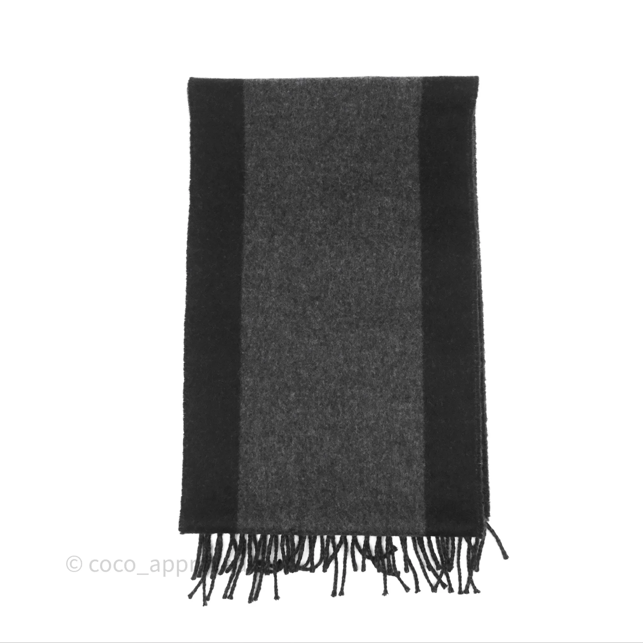 Louis Vuitton Wool Two-Tone Cardiff Scarf Black/Grey