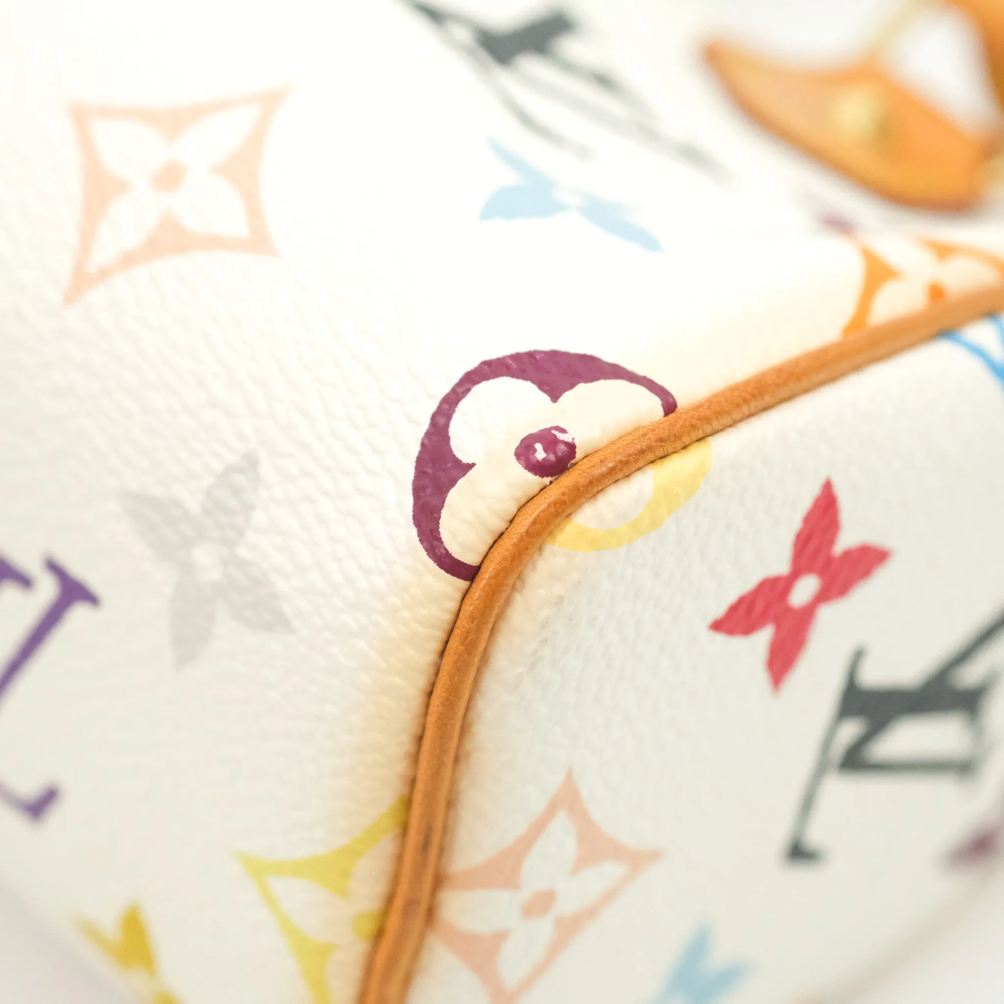 Louis Vuitton x Takashi Murakami Monogram Nano Speedy White Rainbow