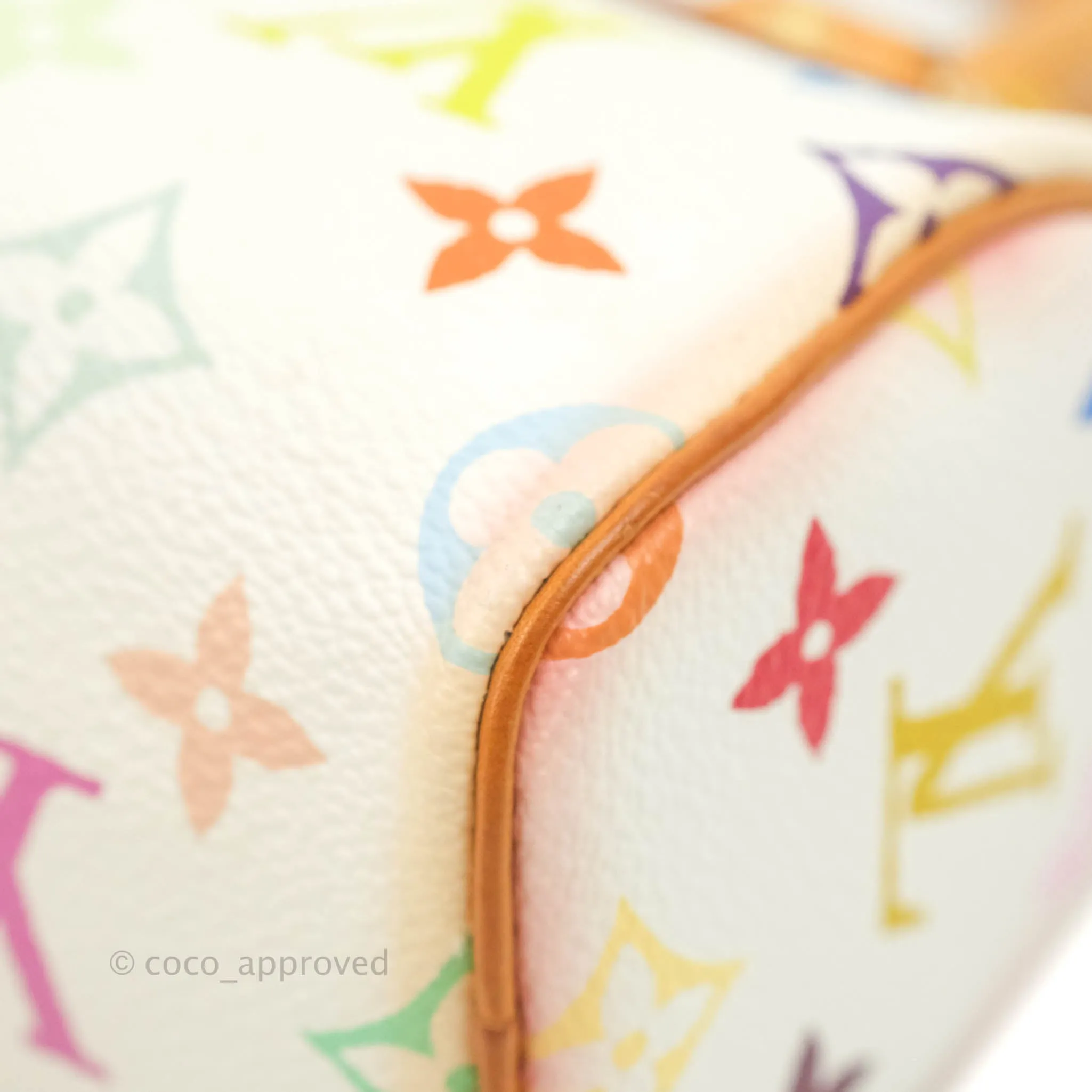 Louis Vuitton x Takashi Murakami Monogram Nano Speedy White Rainbow