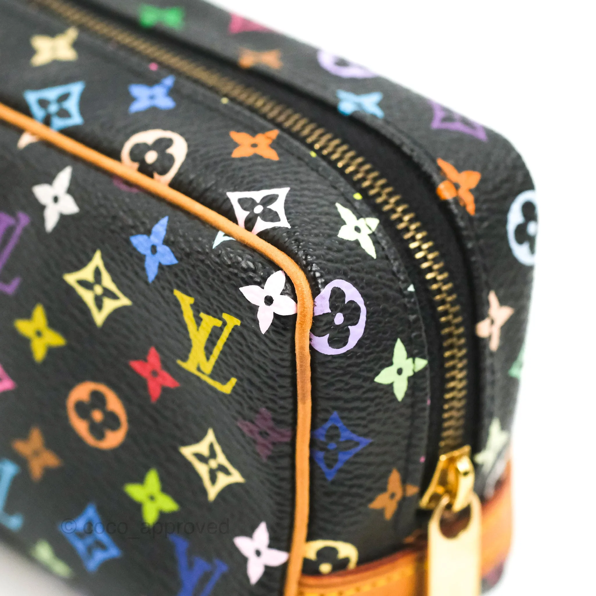 Louis Vuitton x Takashi Murakami Monogram Trousse Wapity Case Black