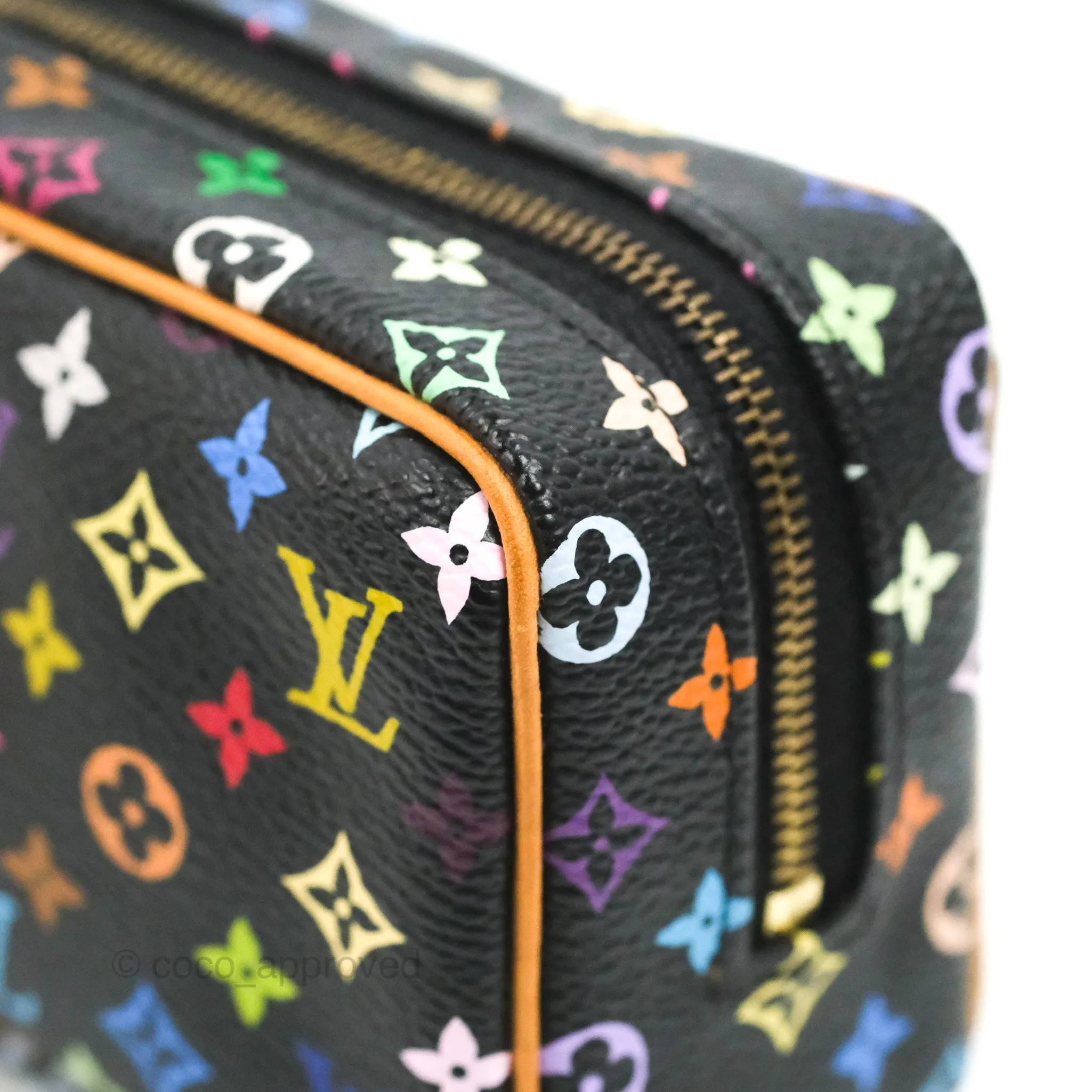 Louis Vuitton x Takashi Murakami Monogram Trousse Wapity Case Black