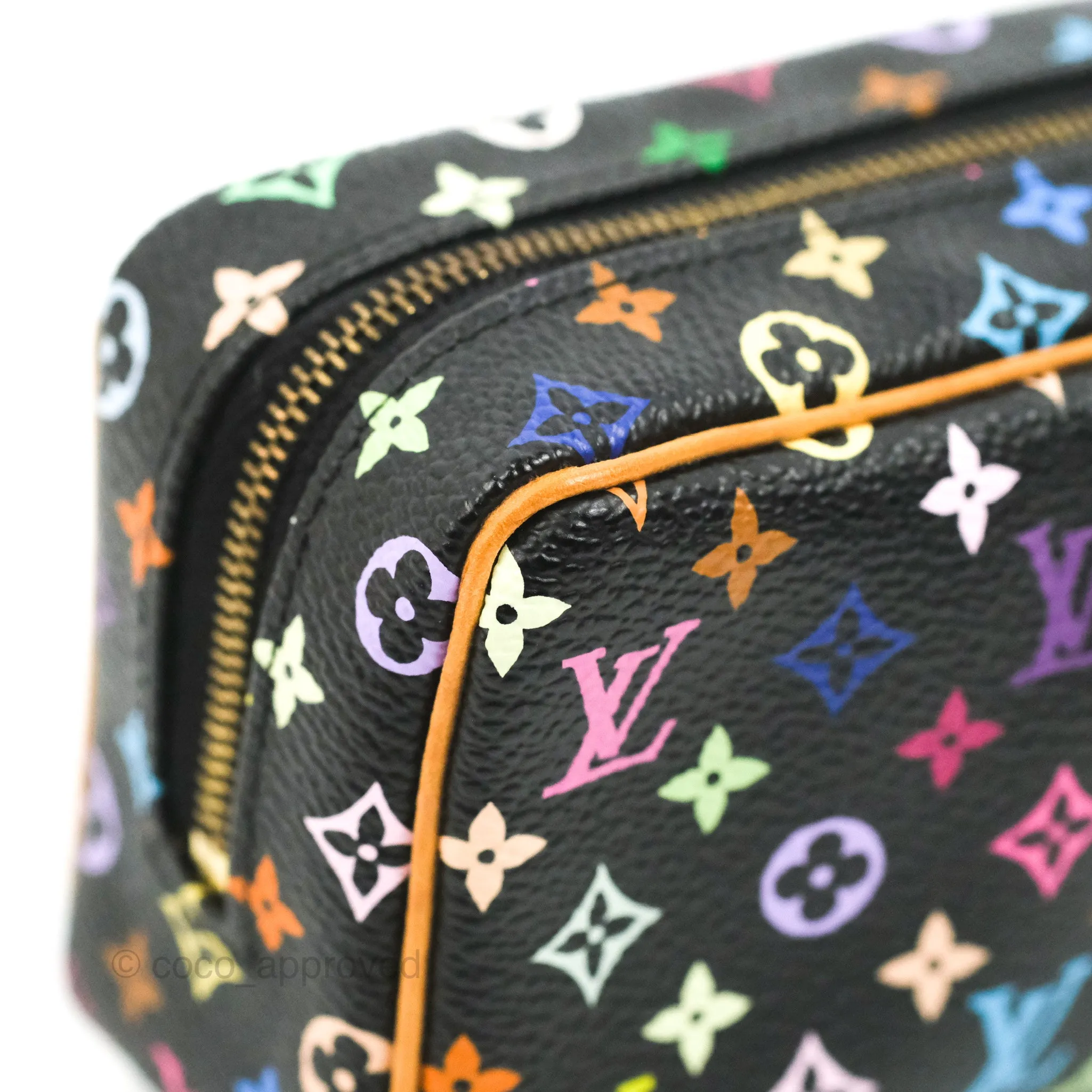 Louis Vuitton x Takashi Murakami Monogram Trousse Wapity Case Black