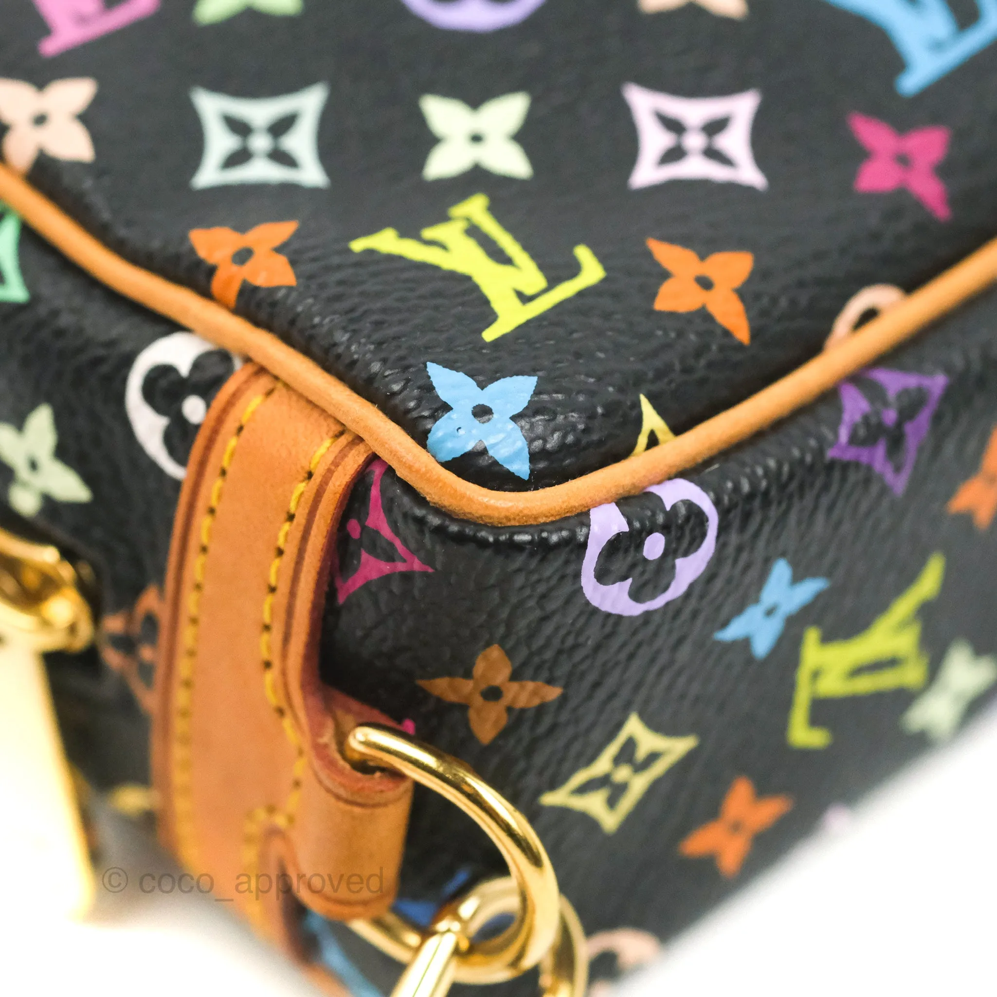 Louis Vuitton x Takashi Murakami Monogram Trousse Wapity Case Black