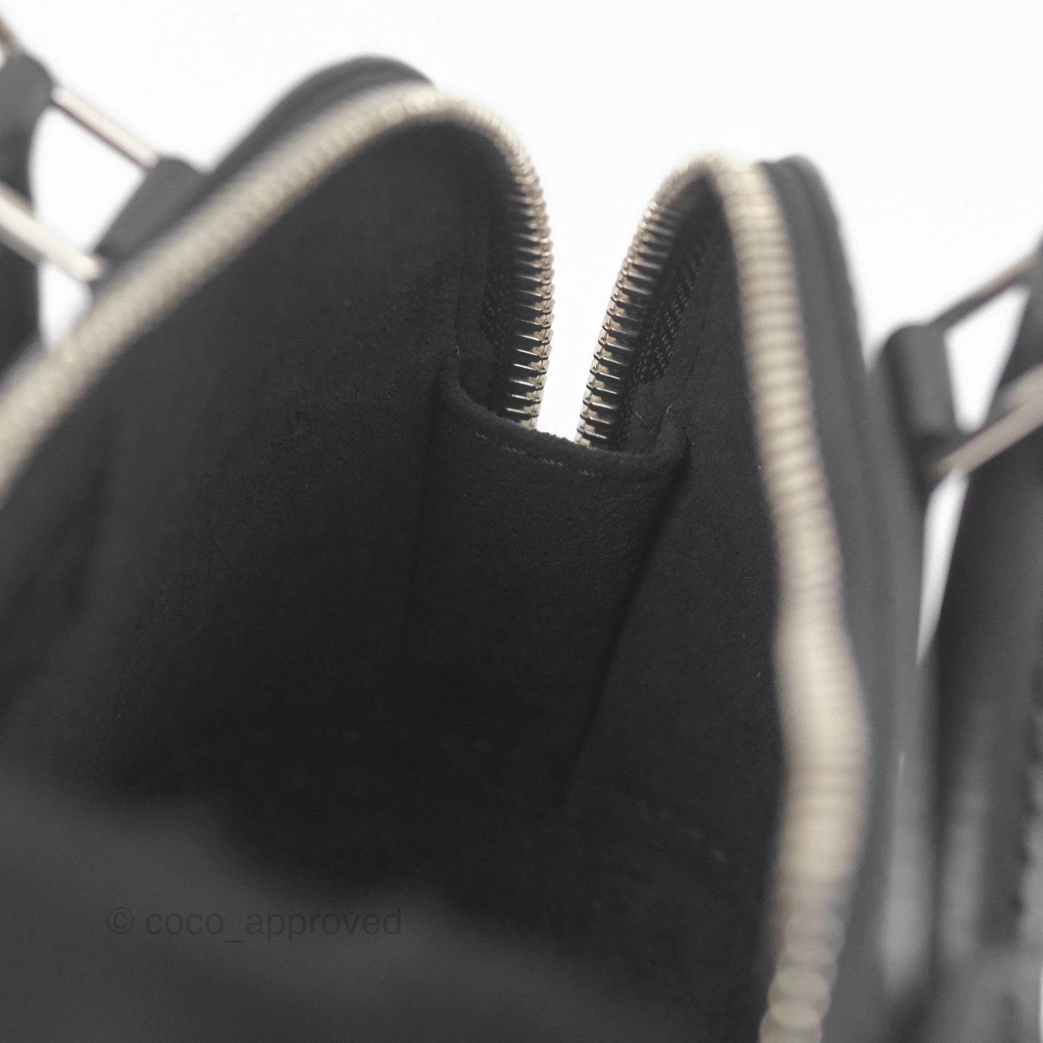 Louis Vuitton Alma Nano Black Silver Hardware