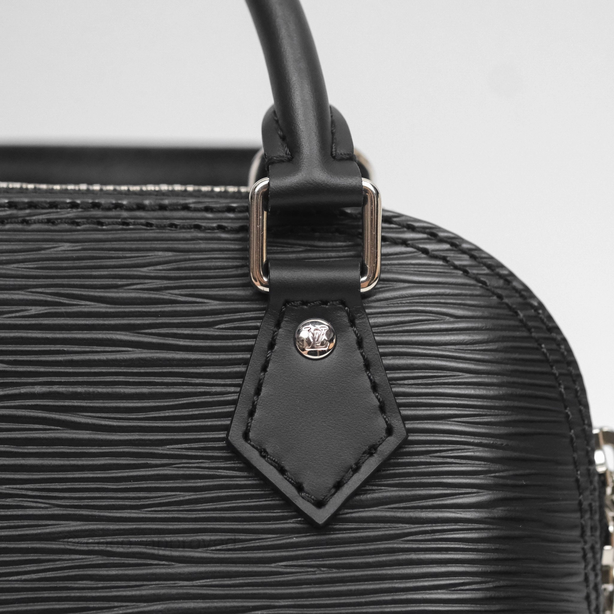 Louis Vuitton Alma Nano Black Silver Hardware