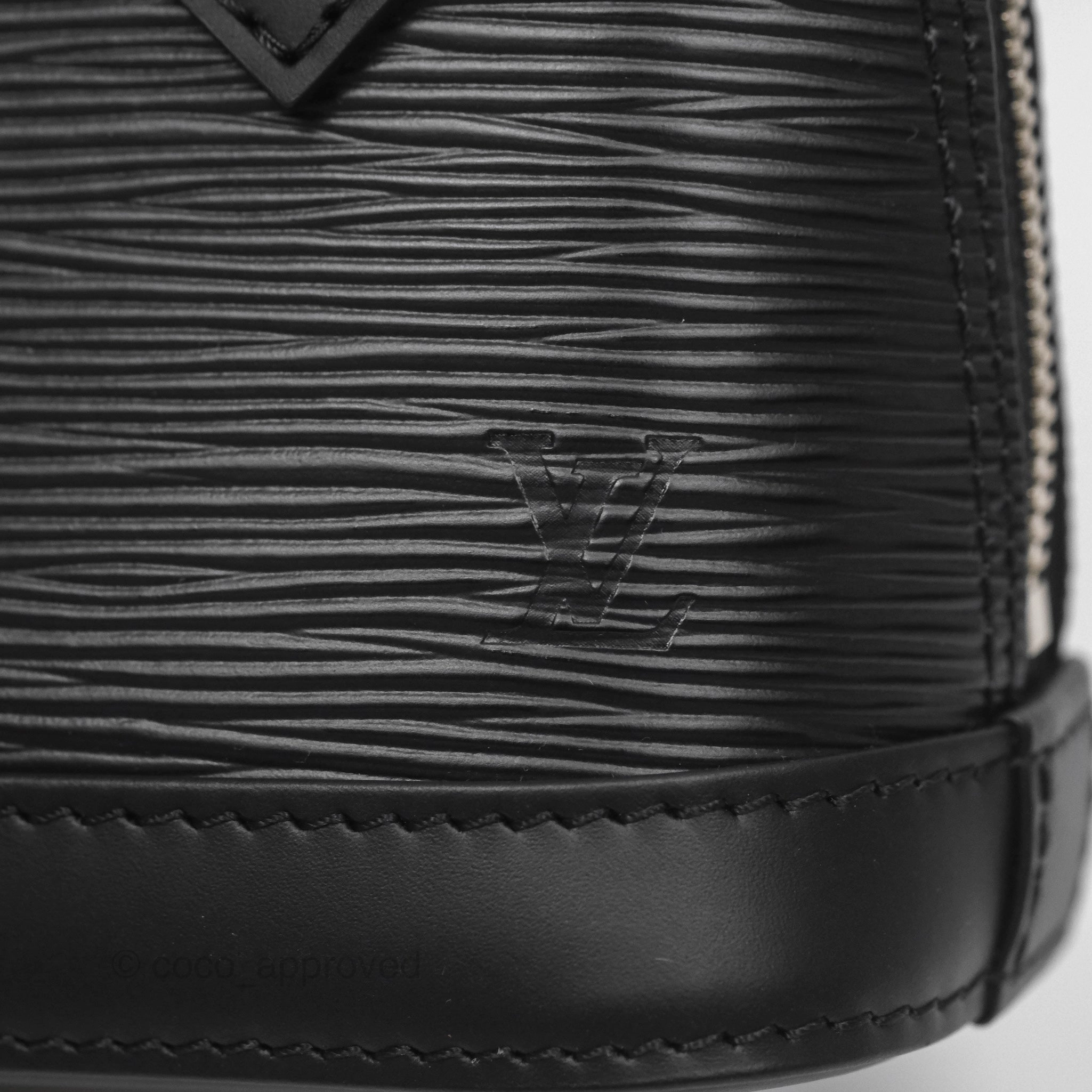 Louis Vuitton Alma Nano Black Silver Hardware