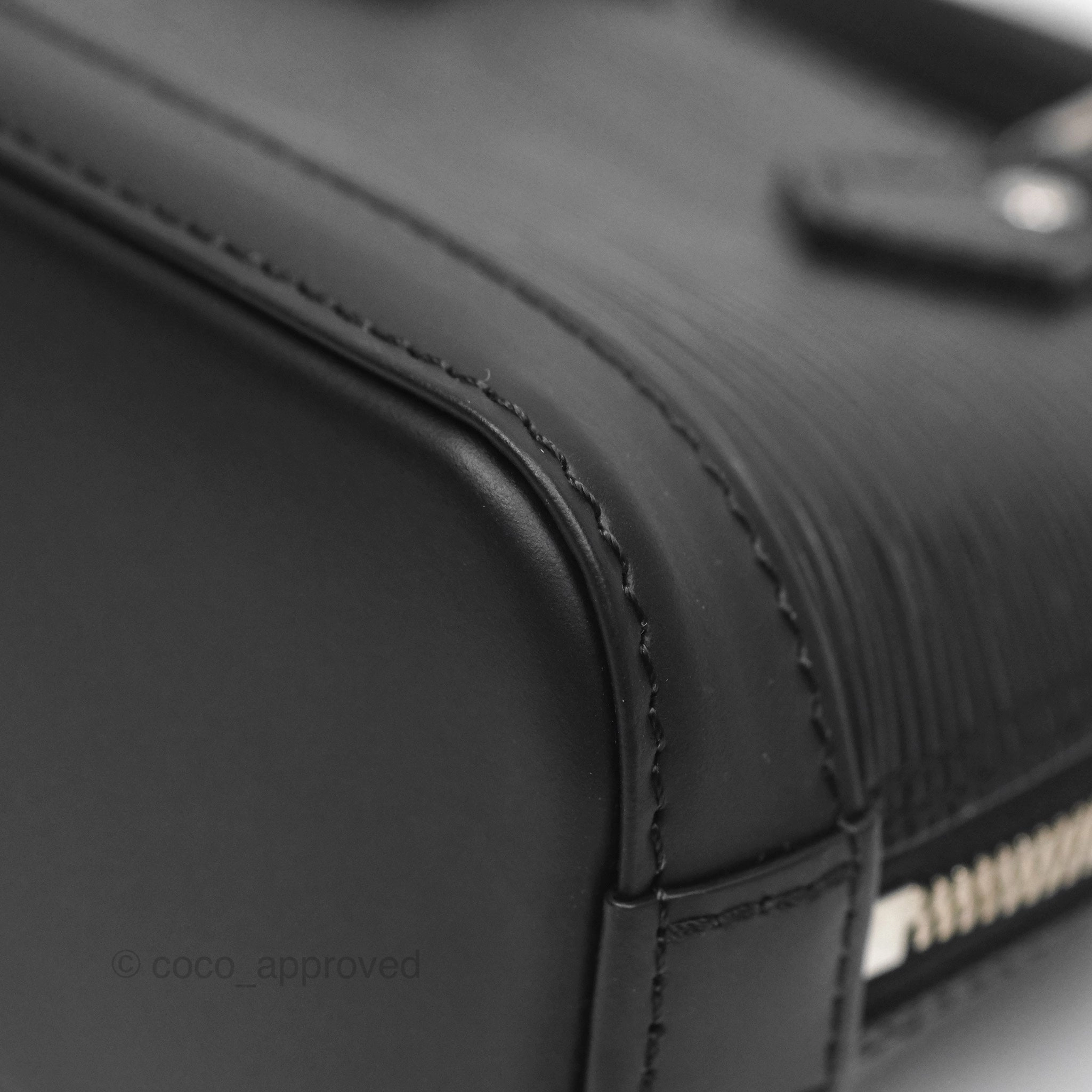 Louis Vuitton Alma Nano Black Silver Hardware