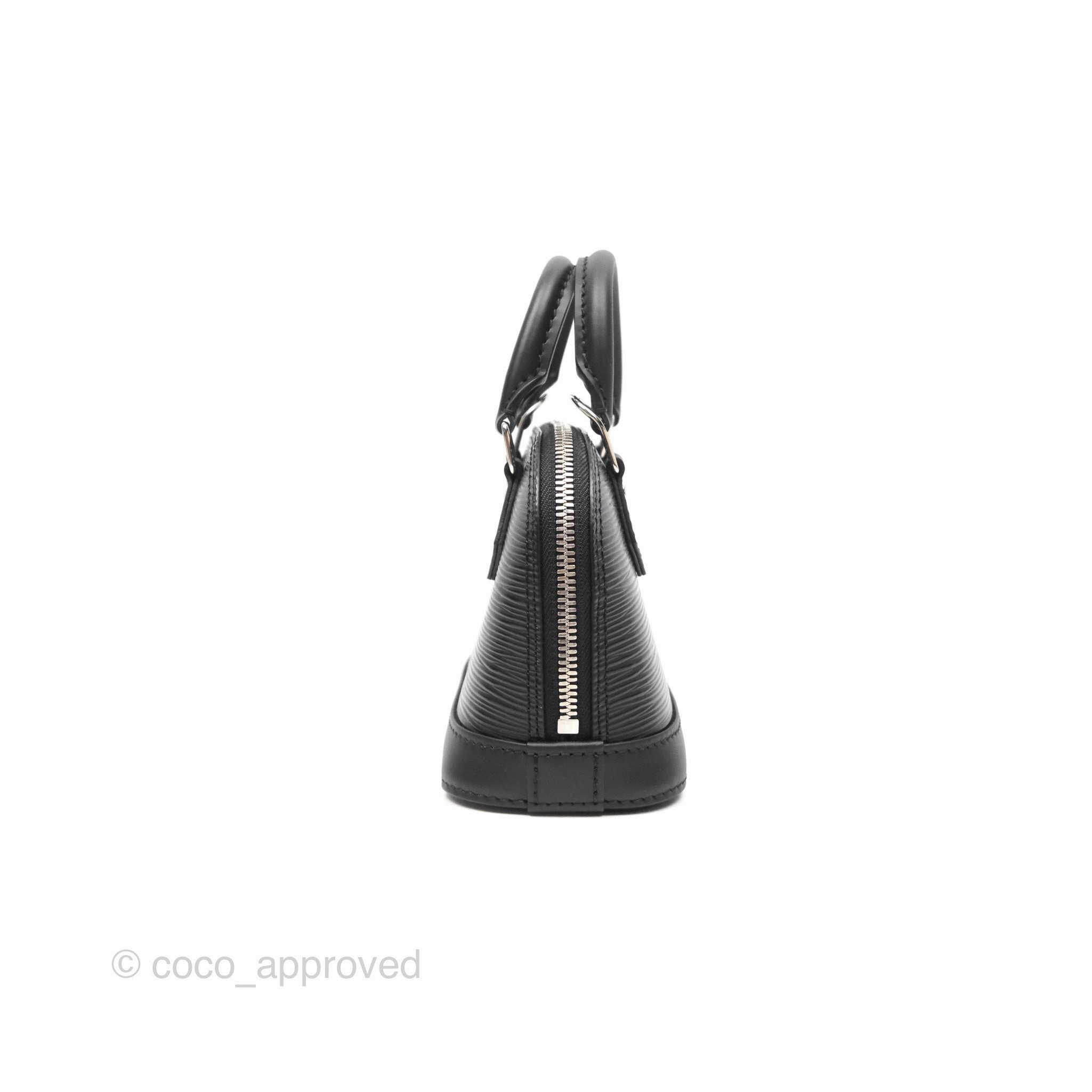 Louis Vuitton Alma Nano Black Silver Hardware