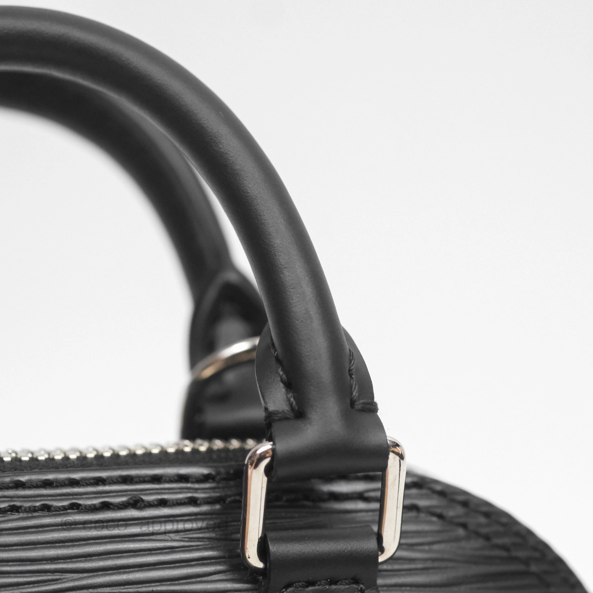 Louis Vuitton Alma Nano Black Silver Hardware