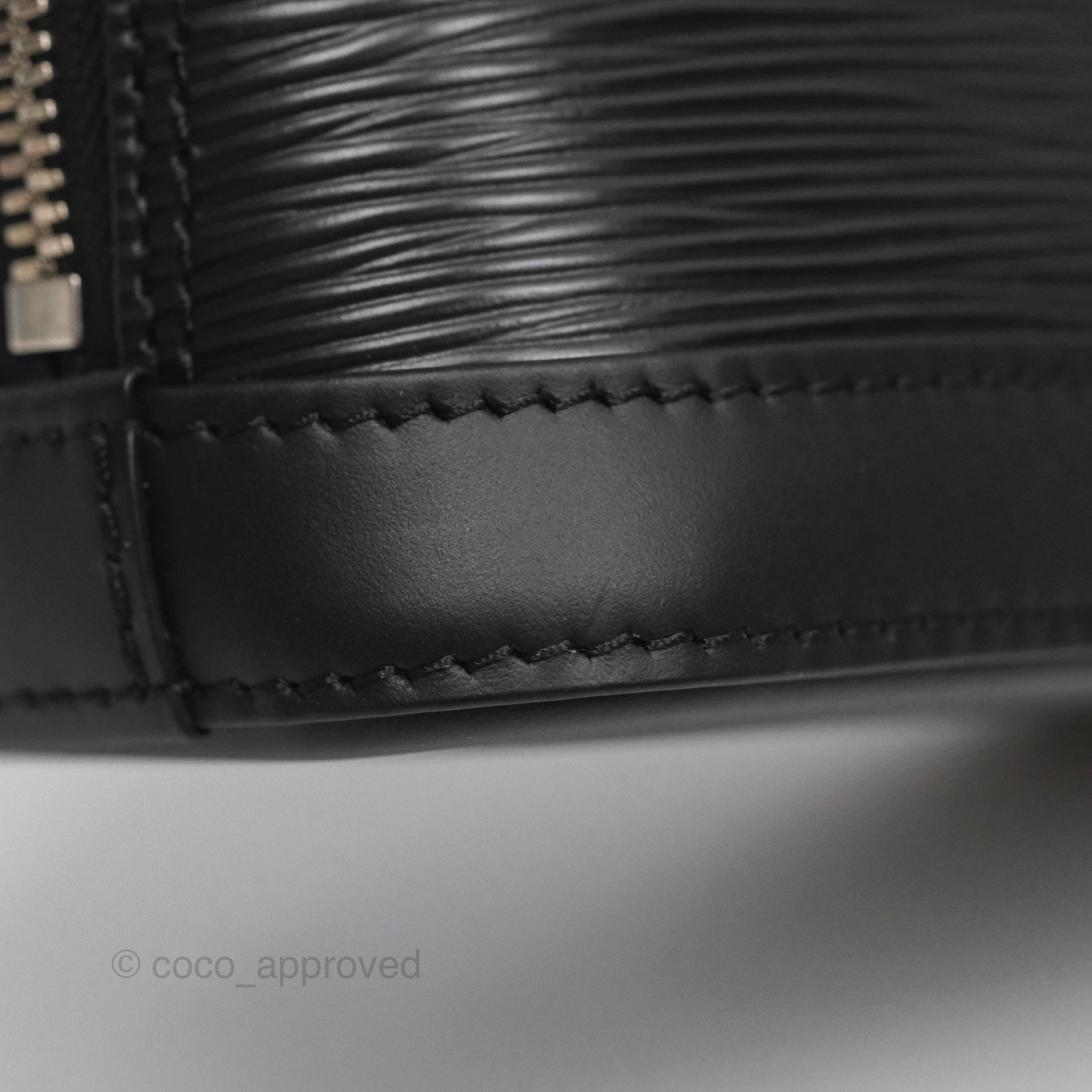 Louis Vuitton Alma Nano Black Silver Hardware