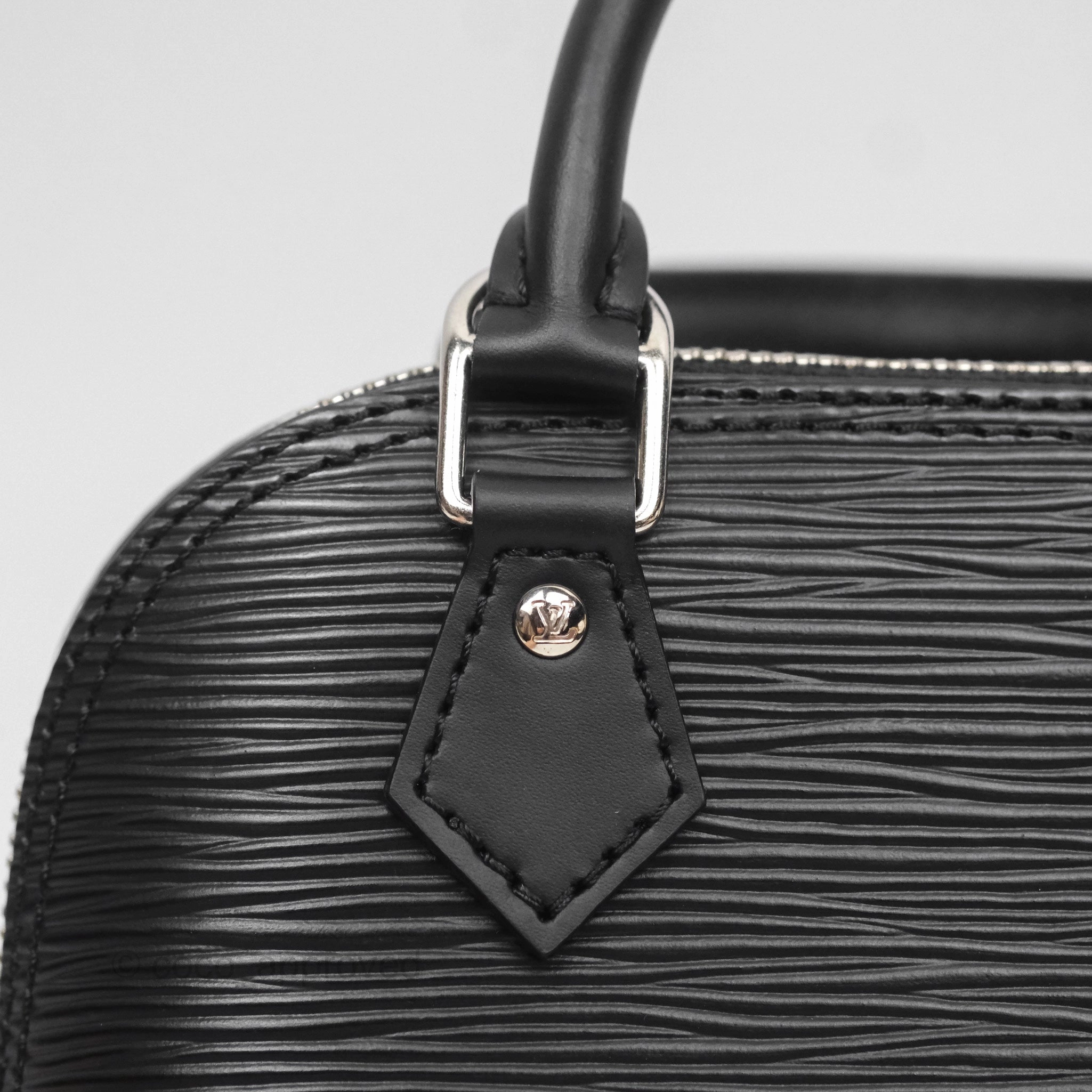 Louis Vuitton Alma Nano Black Silver Hardware